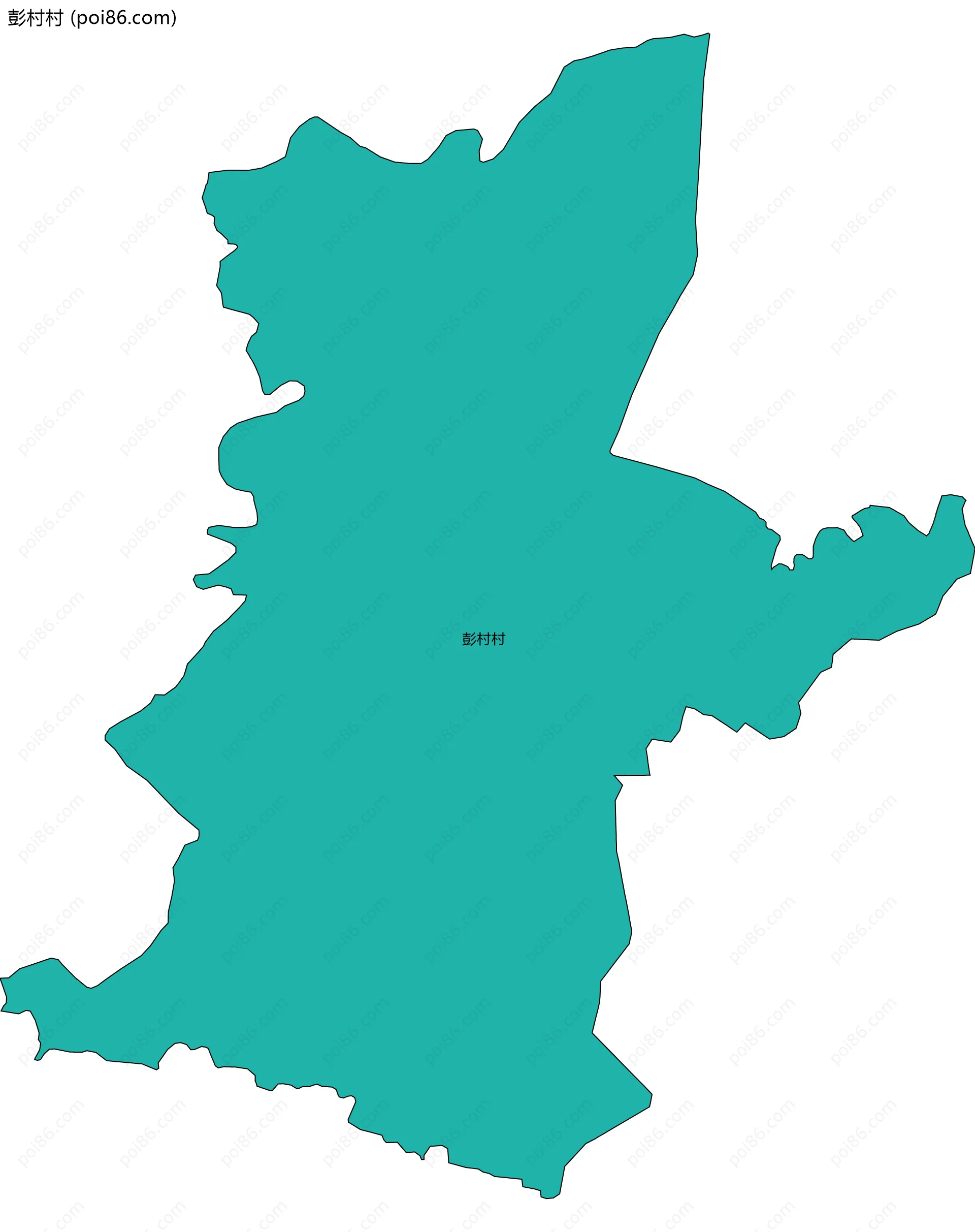 彭村村边界地图