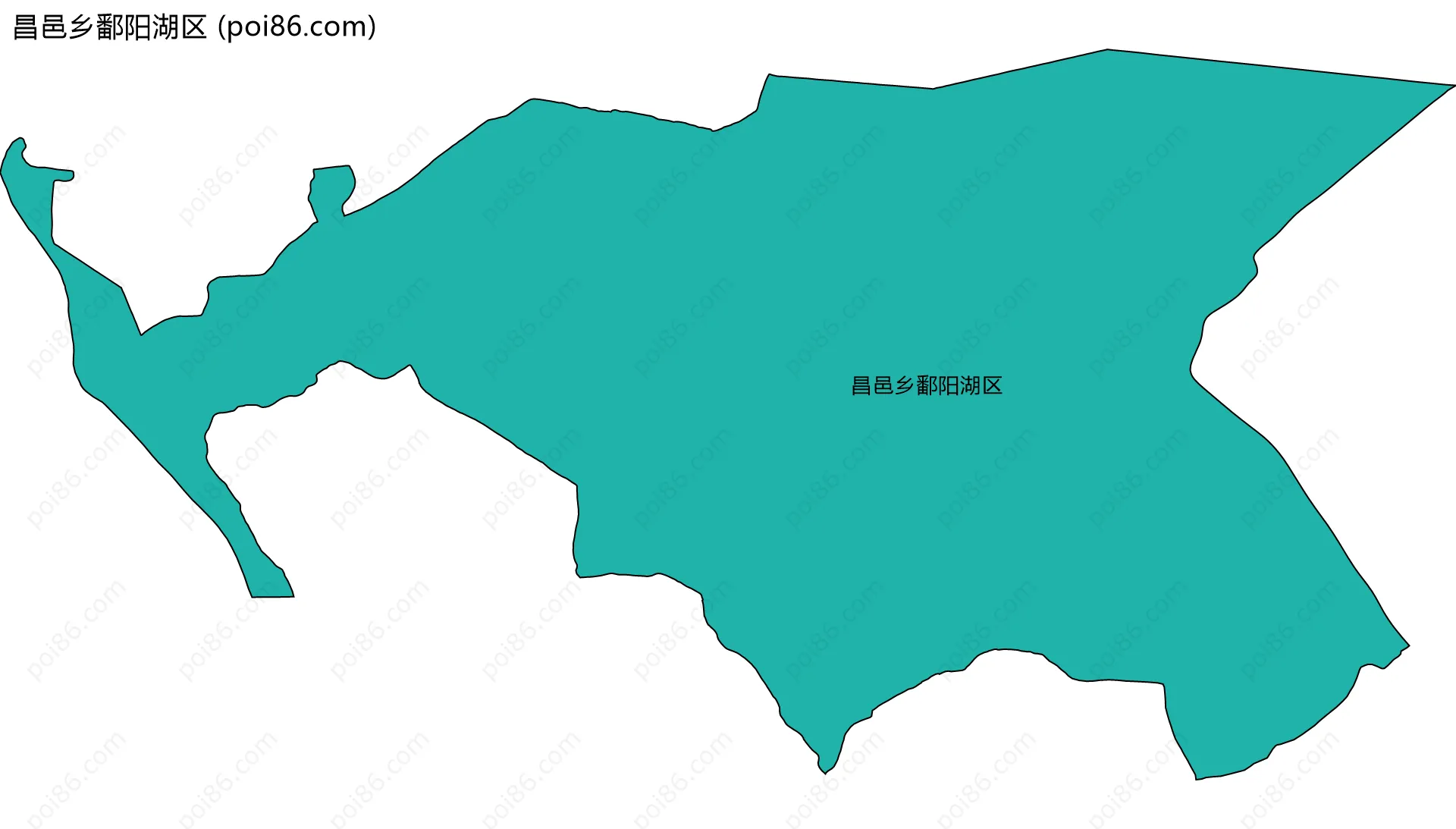 昌邑乡鄱阳湖区边界地图