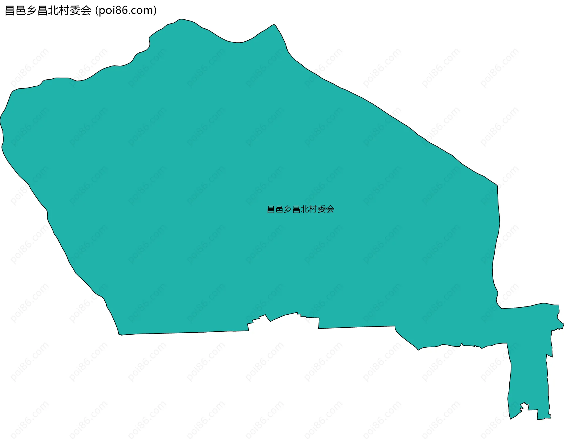 昌邑乡昌北村委会边界地图