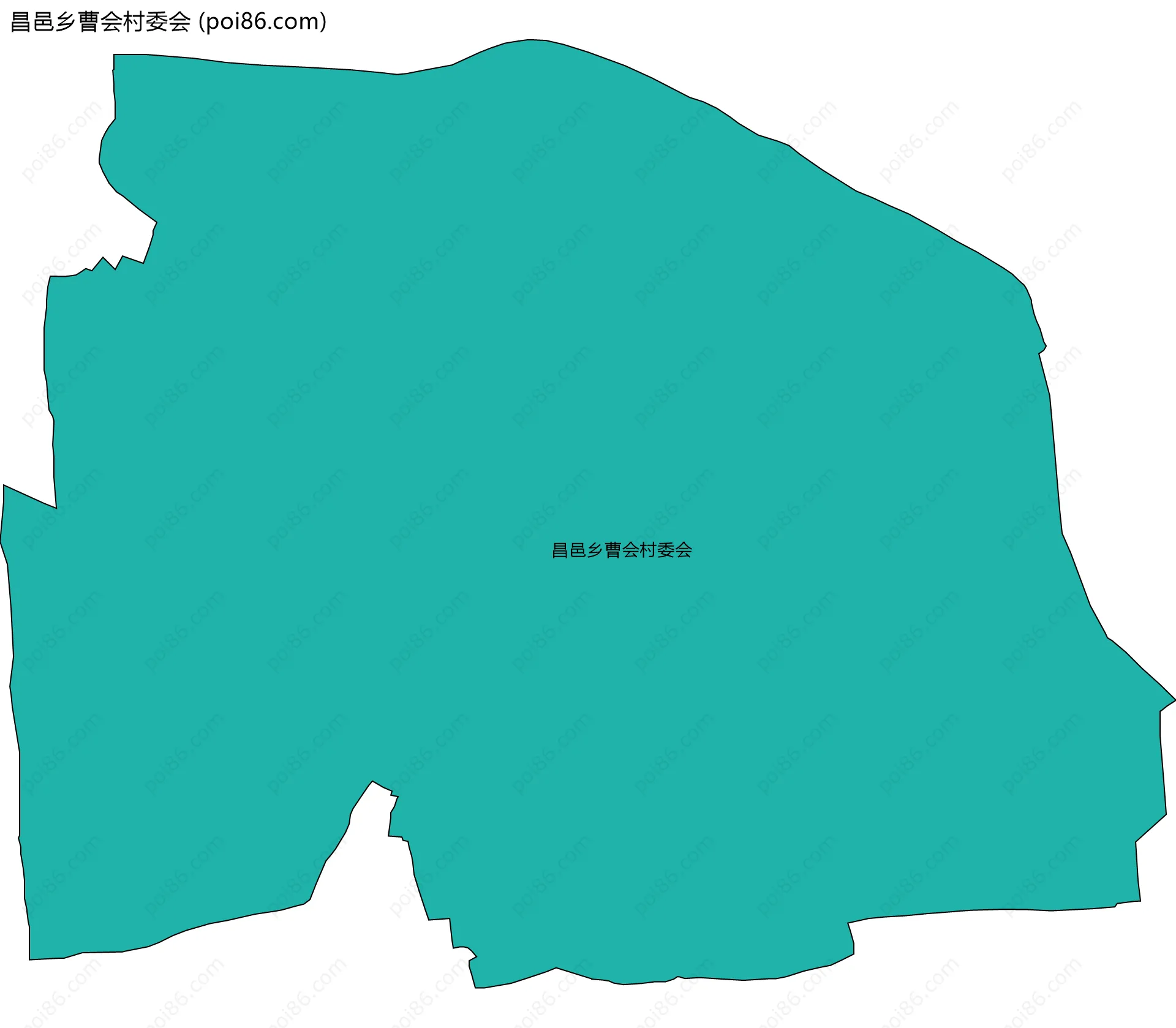 昌邑乡曹会村委会边界地图