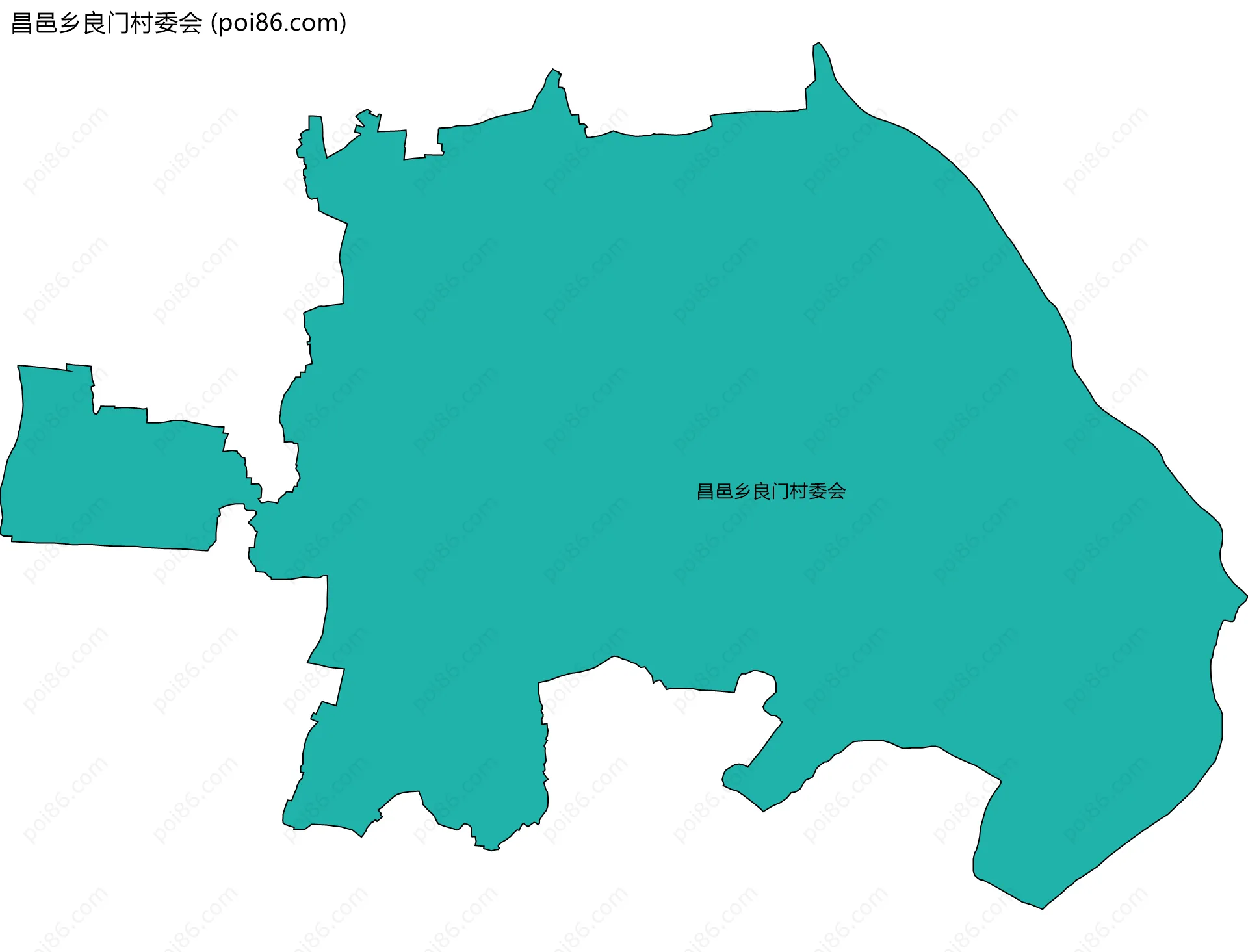 昌邑乡良门村委会边界地图