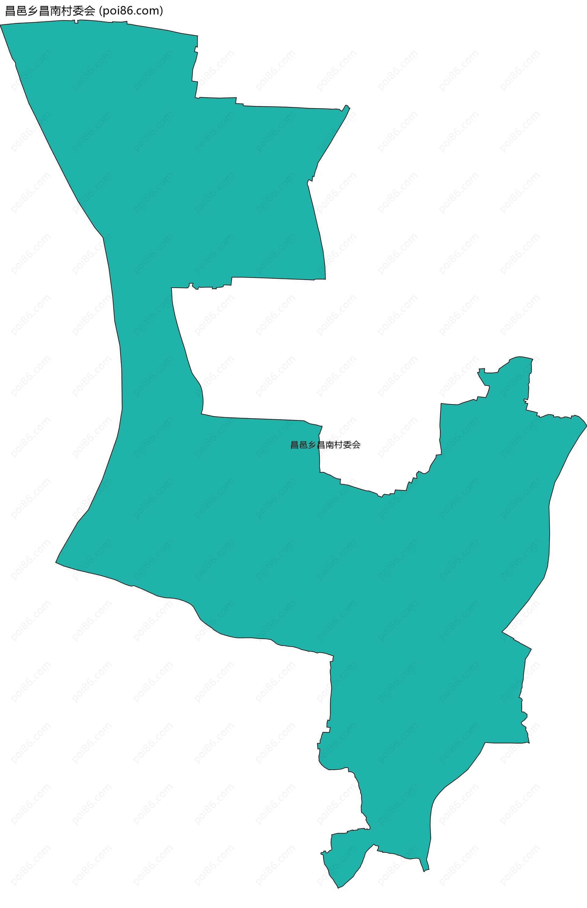 昌邑乡昌南村委会边界地图