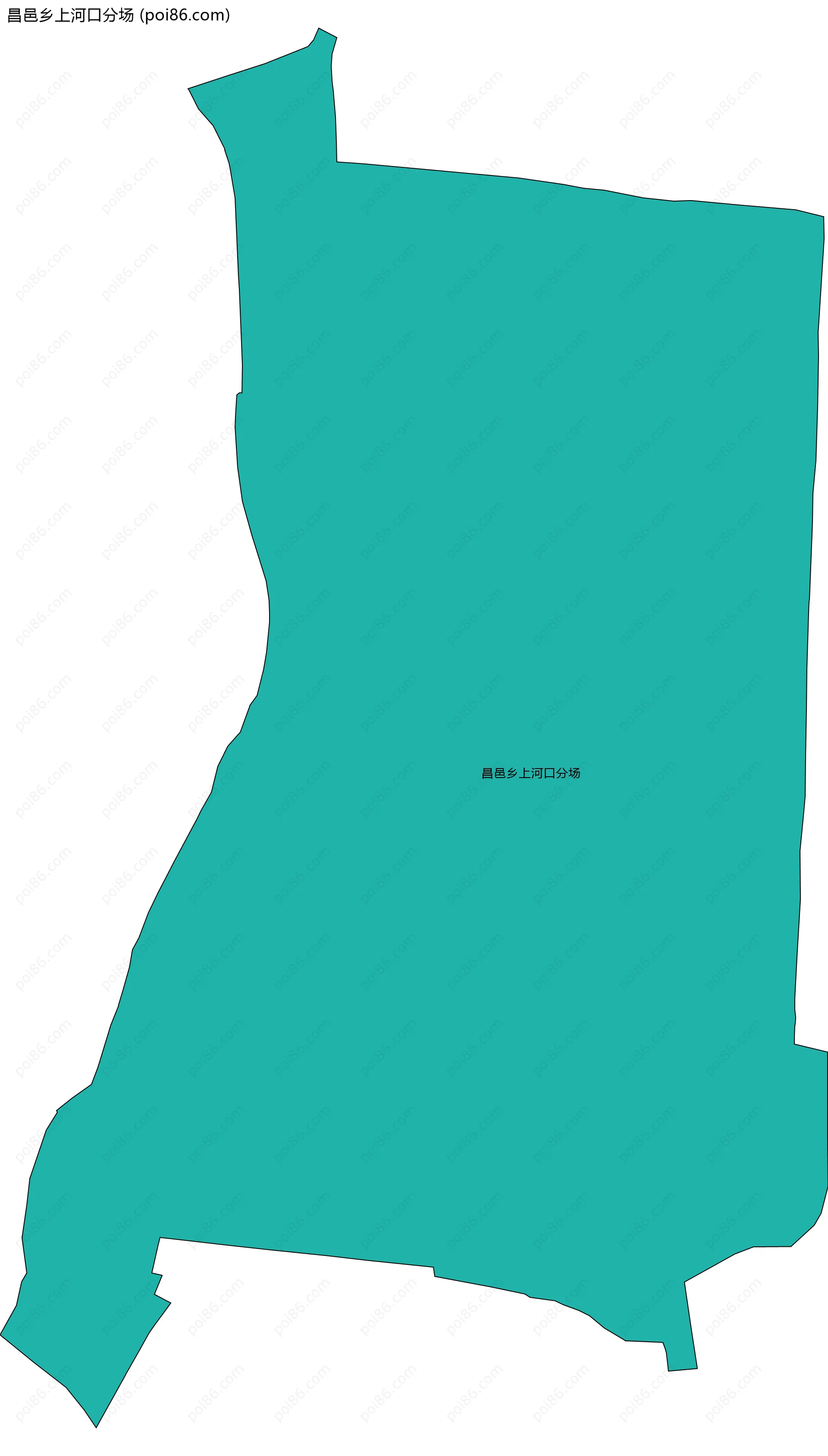 昌邑乡上河口分场边界地图