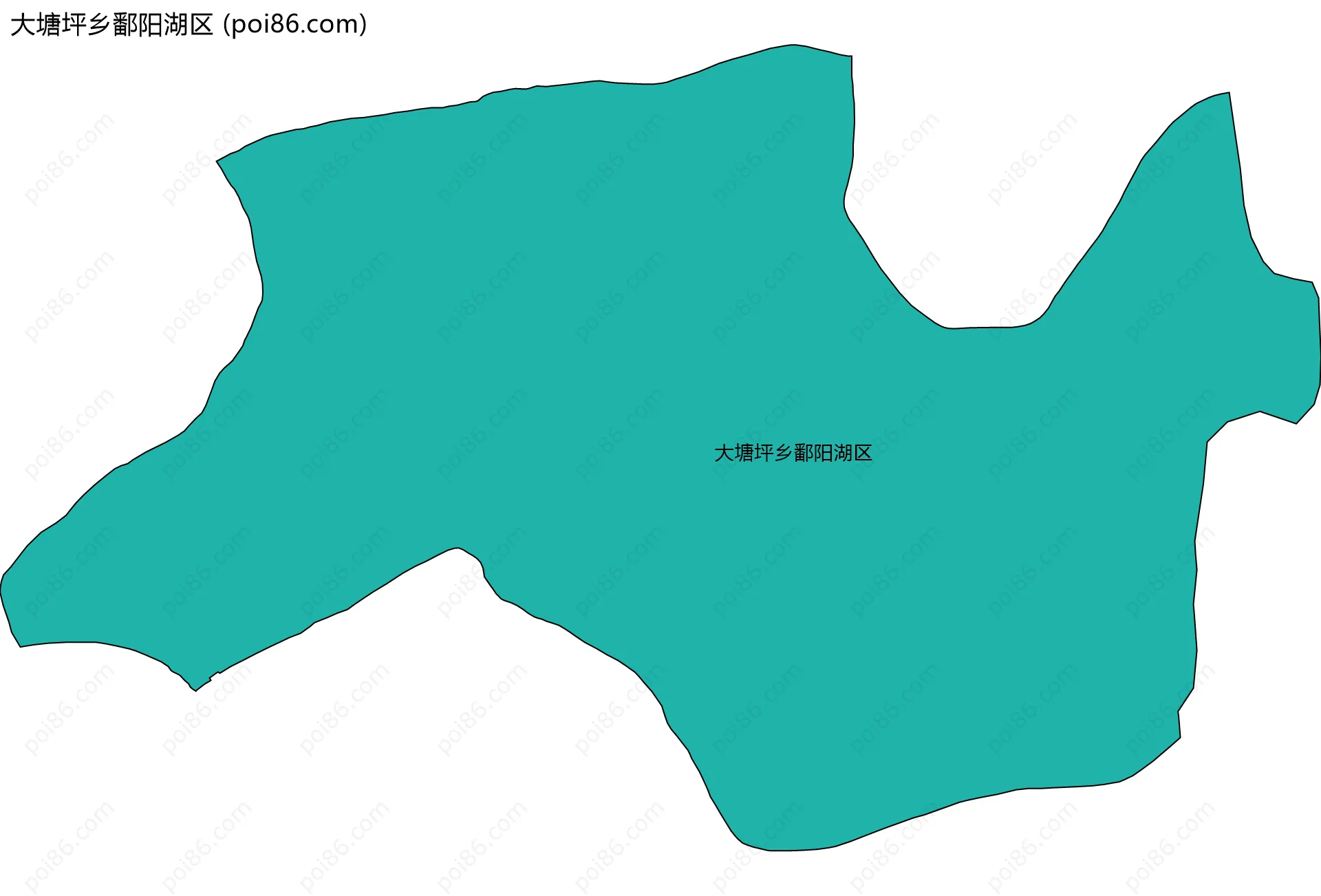 大塘坪乡鄱阳湖区边界地图