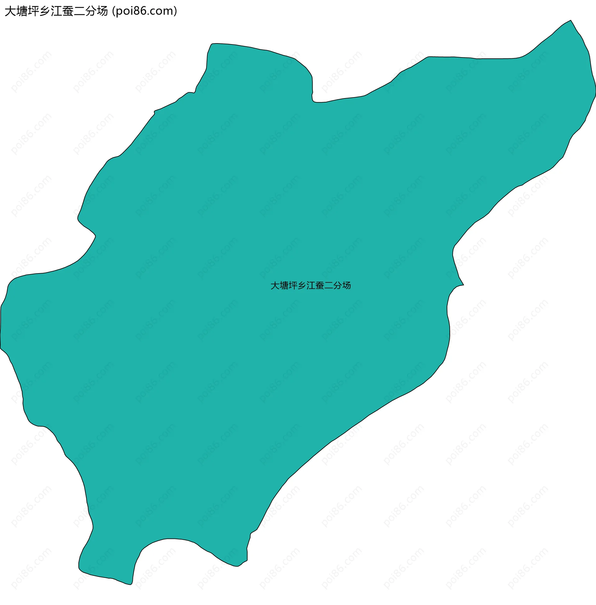 大塘坪乡江蚕二分场边界地图