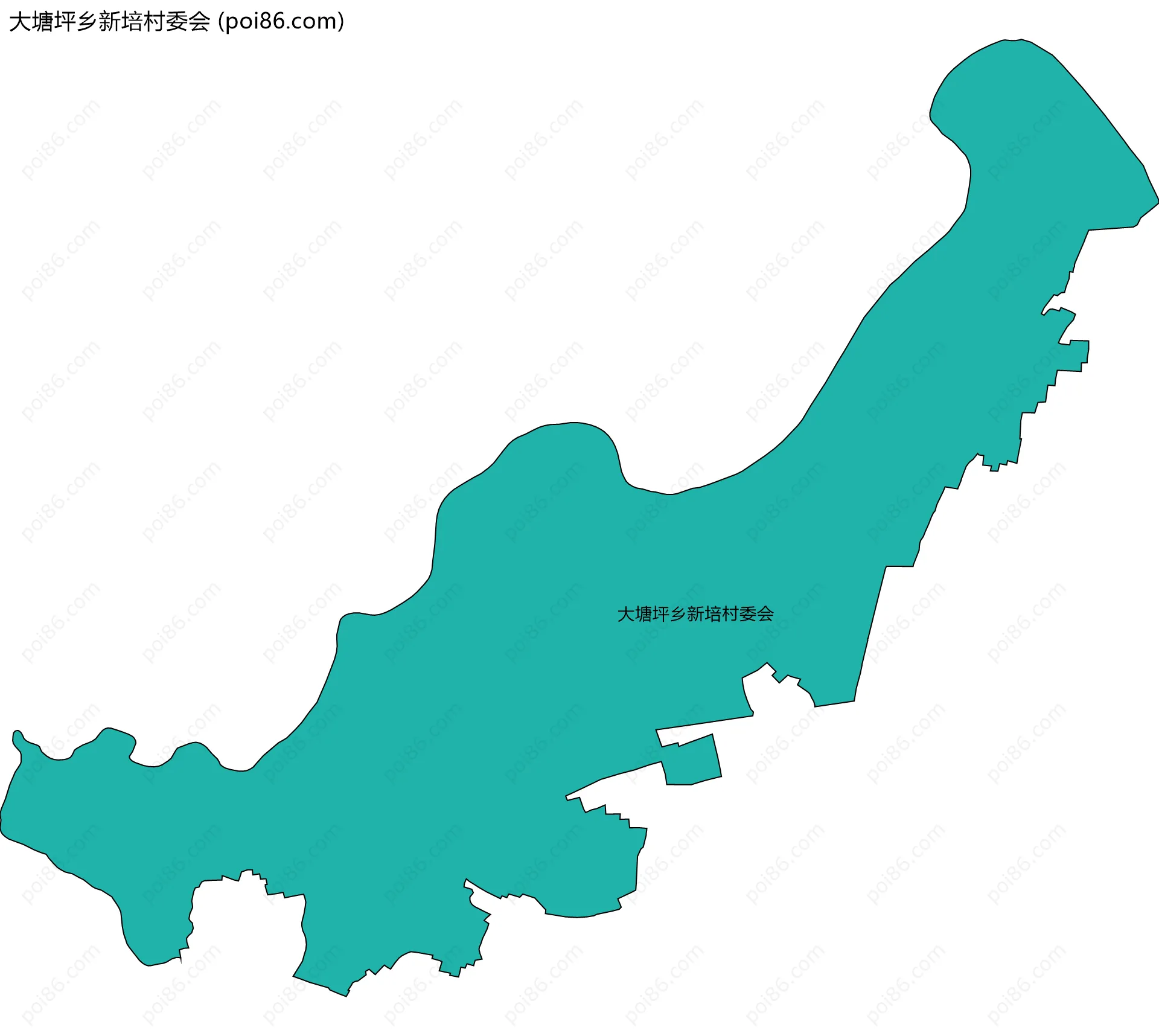 大塘坪乡新培村委会边界地图