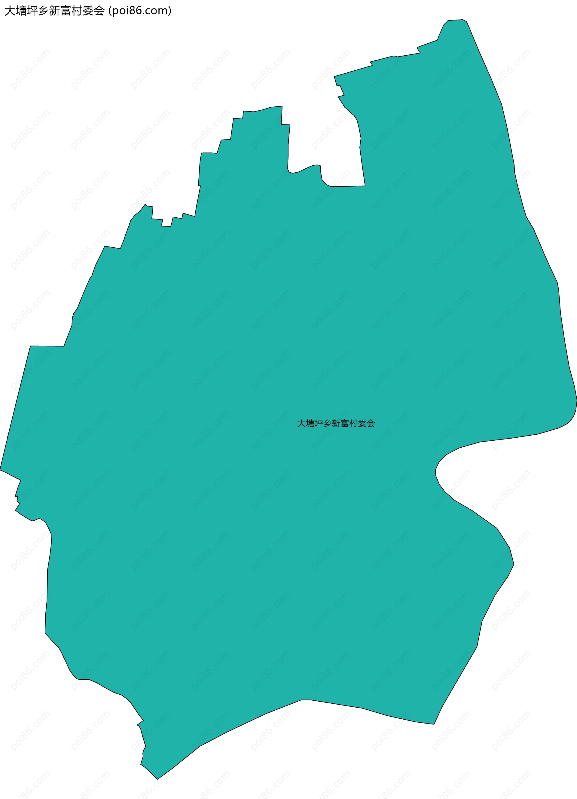 大塘坪乡新富村委会边界地图