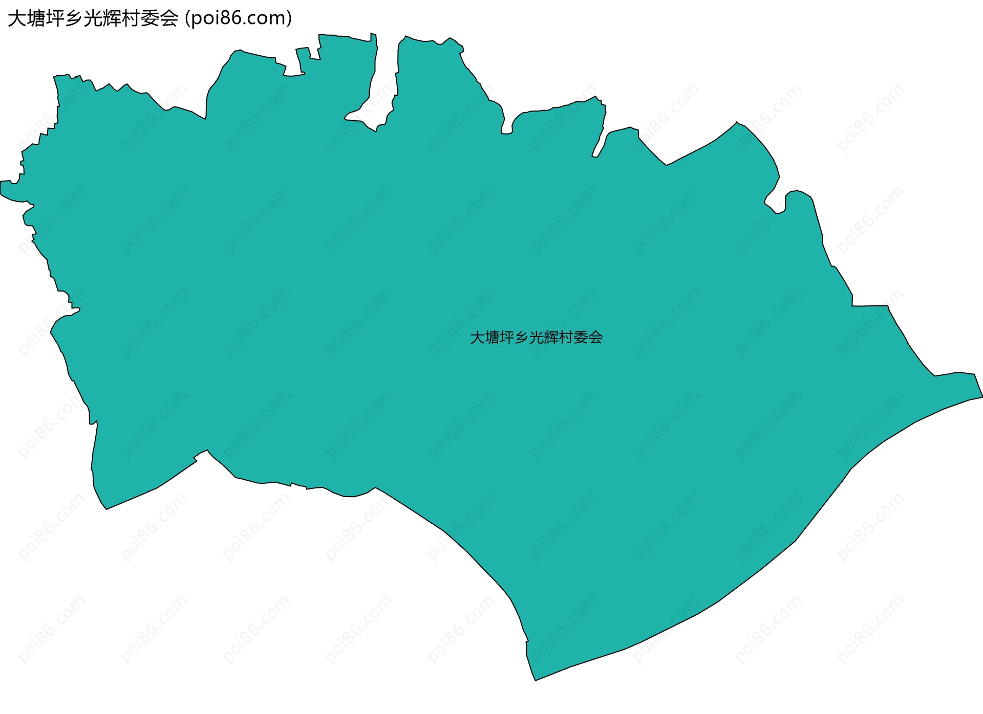 大塘坪乡光辉村委会边界地图