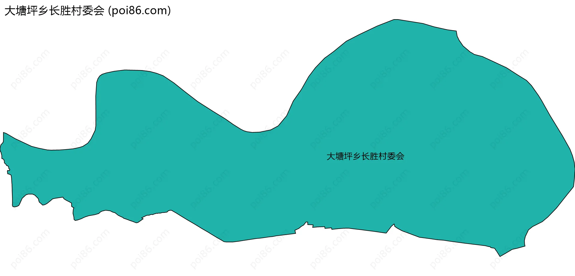 大塘坪乡长胜村委会边界地图