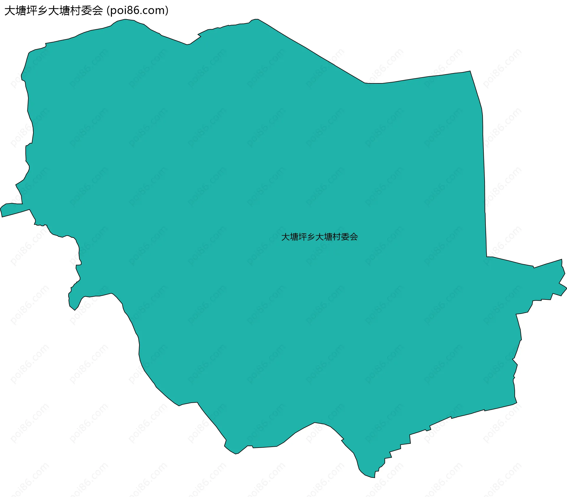 大塘坪乡大塘村委会边界地图