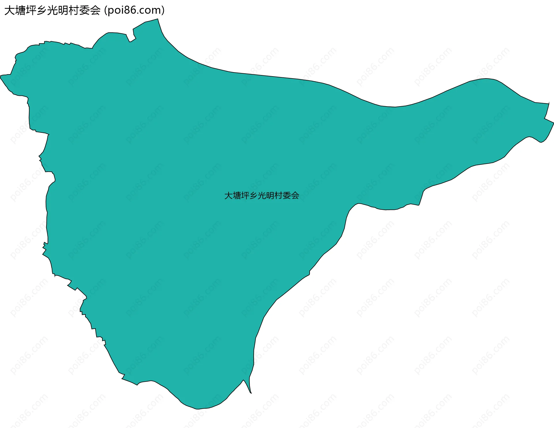 大塘坪乡光明村委会边界地图