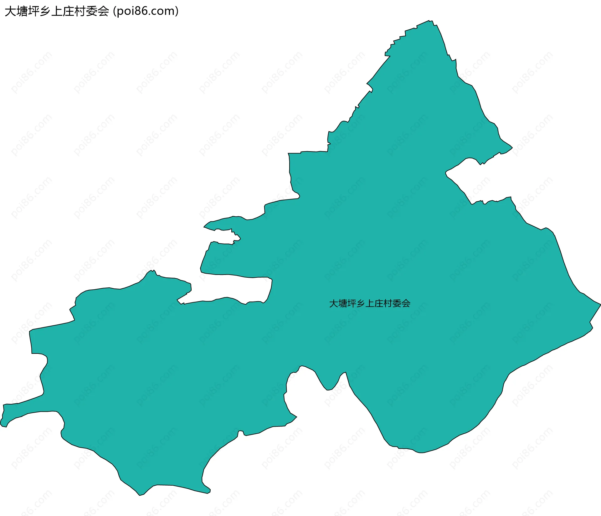 大塘坪乡上庄村委会边界地图