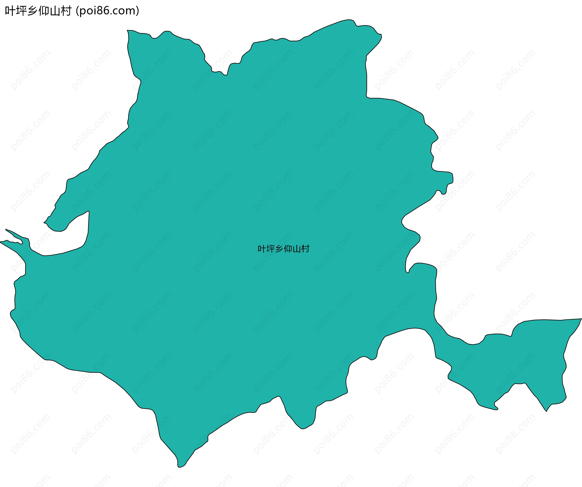 叶坪乡仰山村边界地图