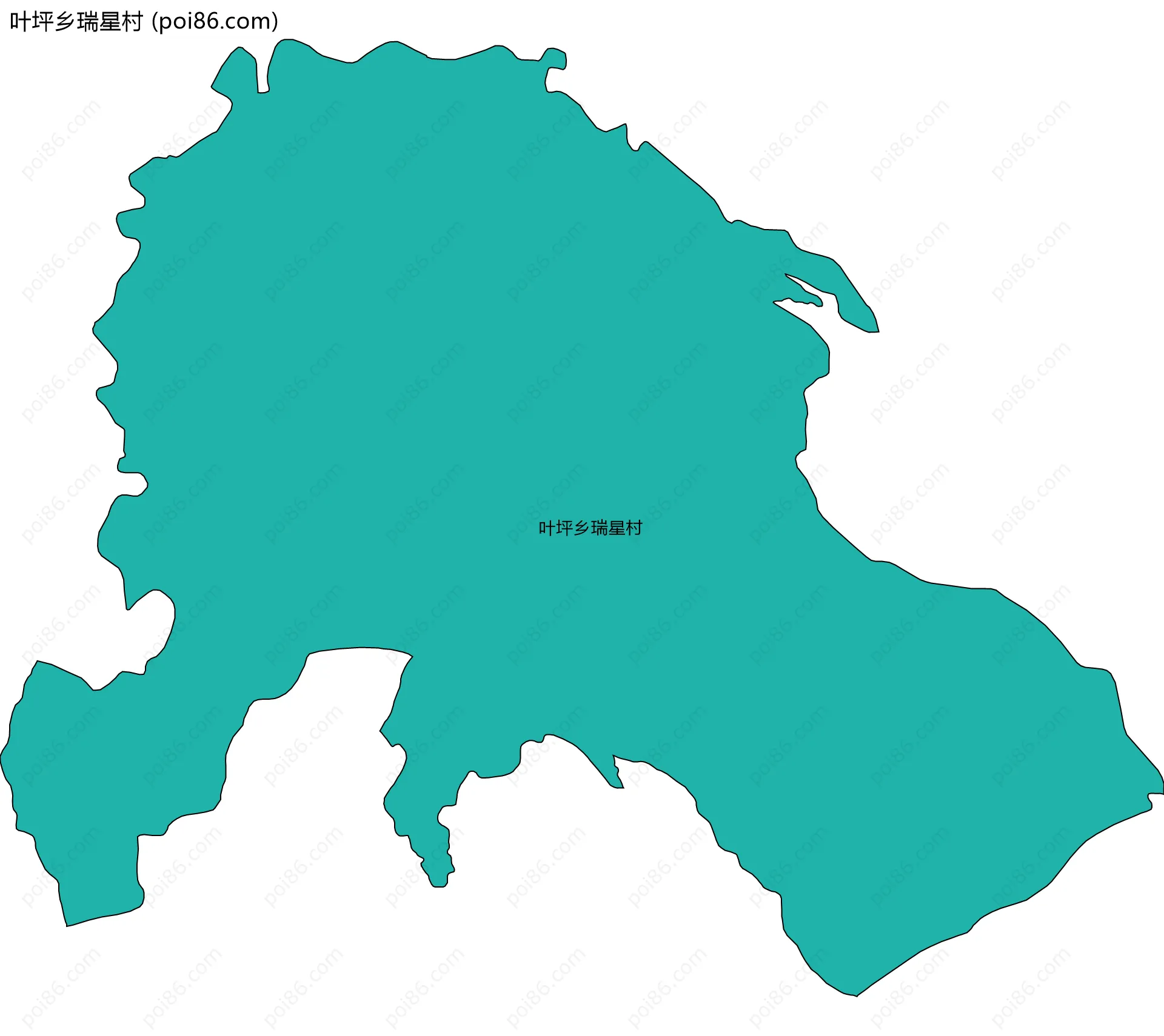 叶坪乡瑞星村边界地图