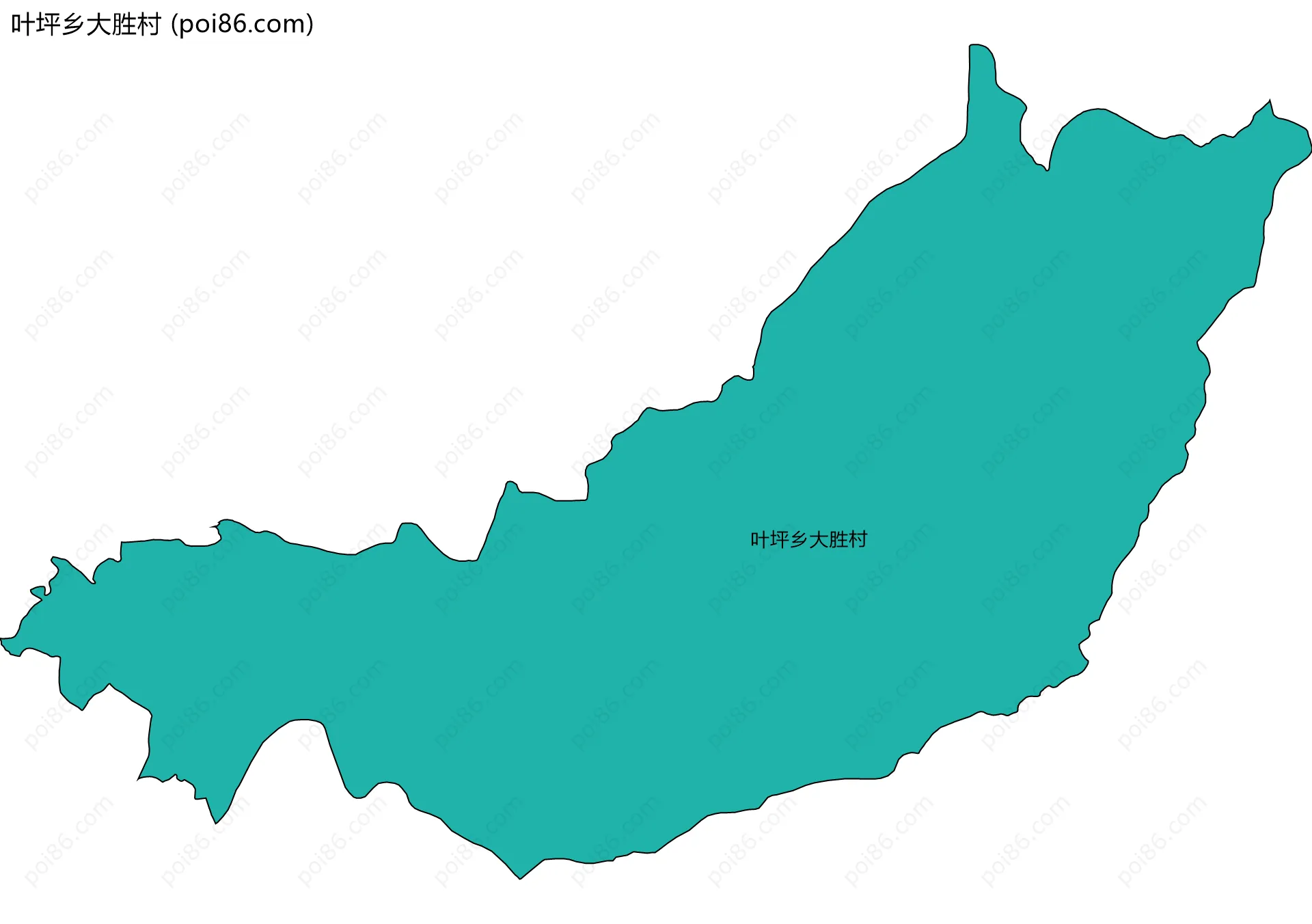 叶坪乡大胜村边界地图