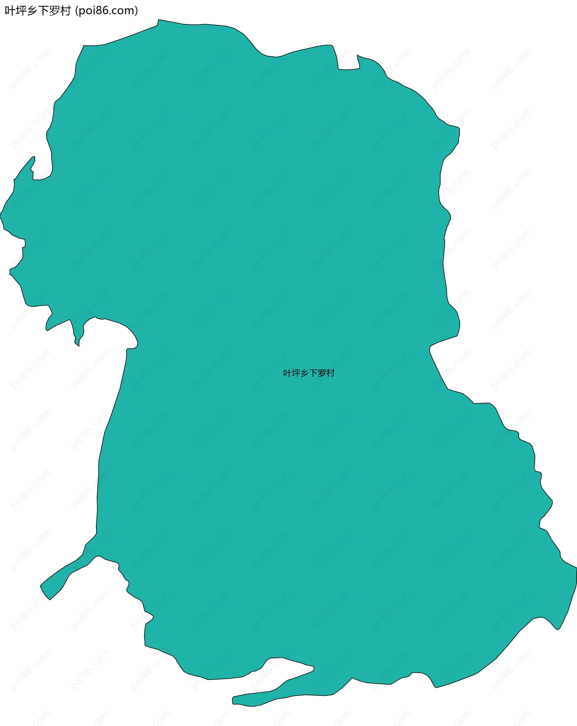 叶坪乡下罗村边界地图