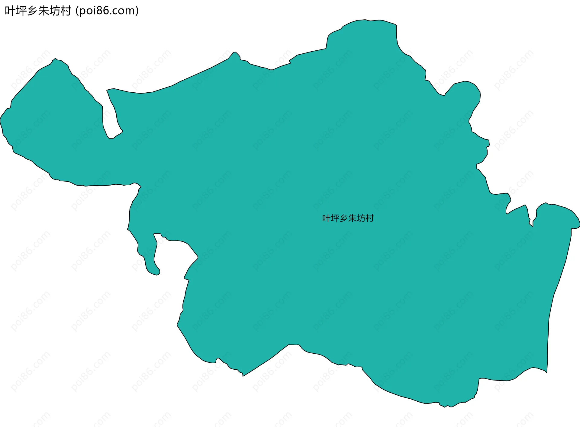 叶坪乡朱坊村边界地图