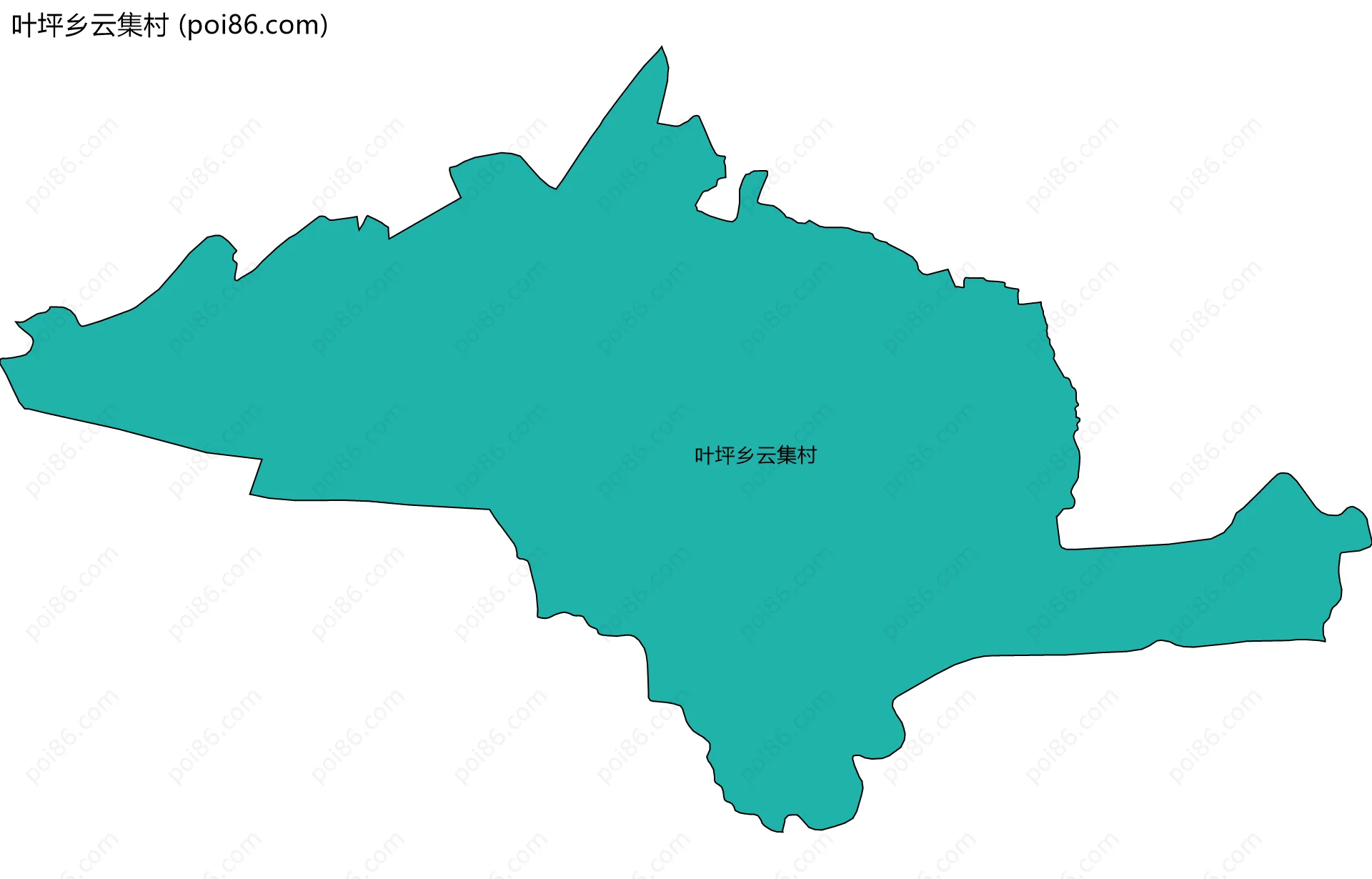 叶坪乡云集村边界地图