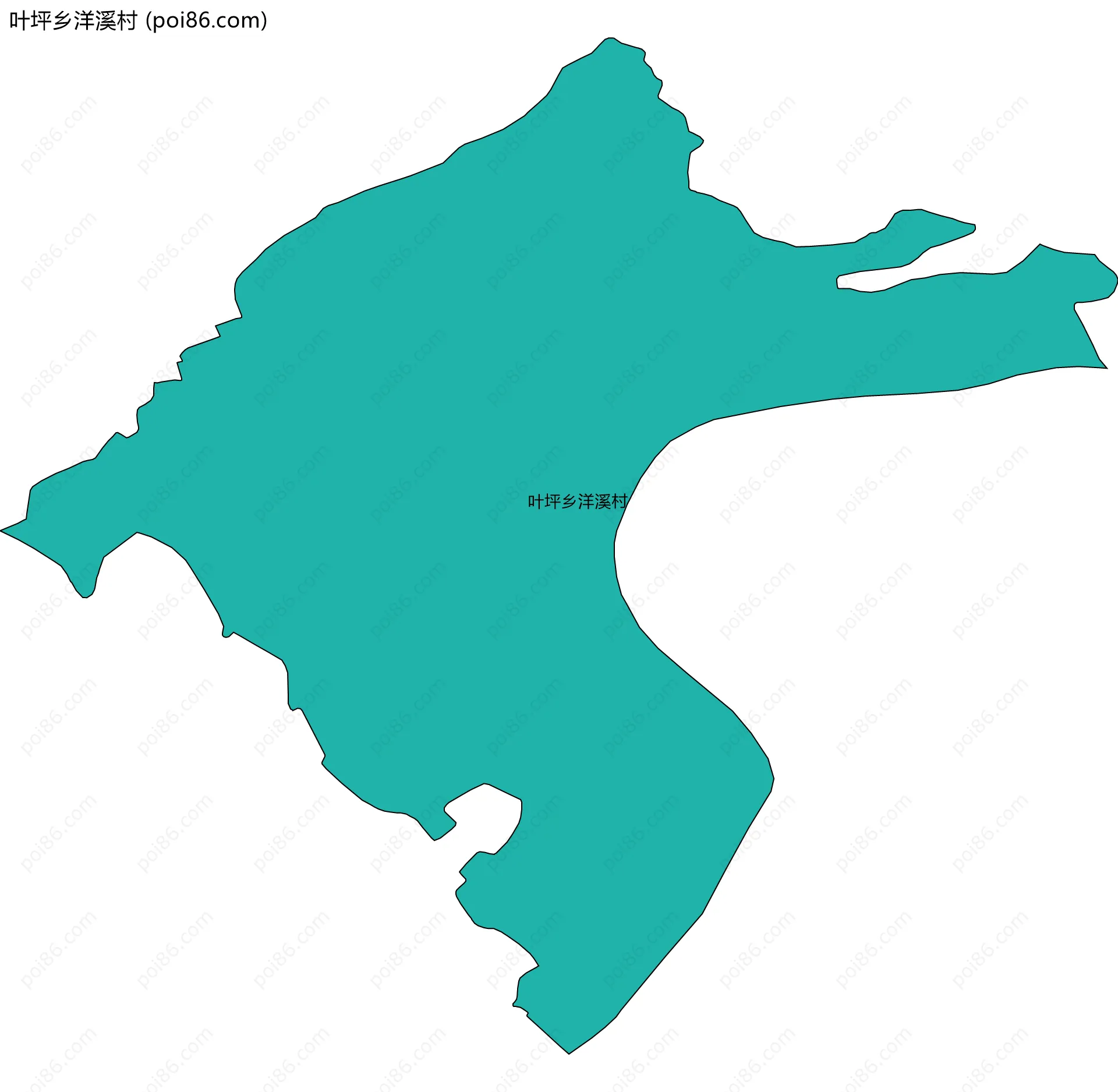 叶坪乡洋溪村边界地图