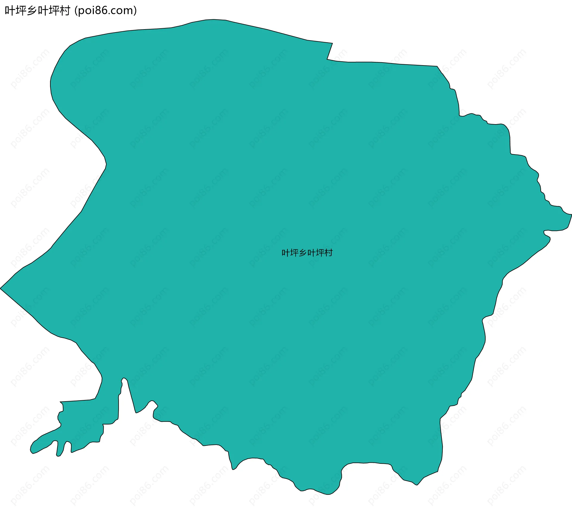 叶坪乡叶坪村边界地图