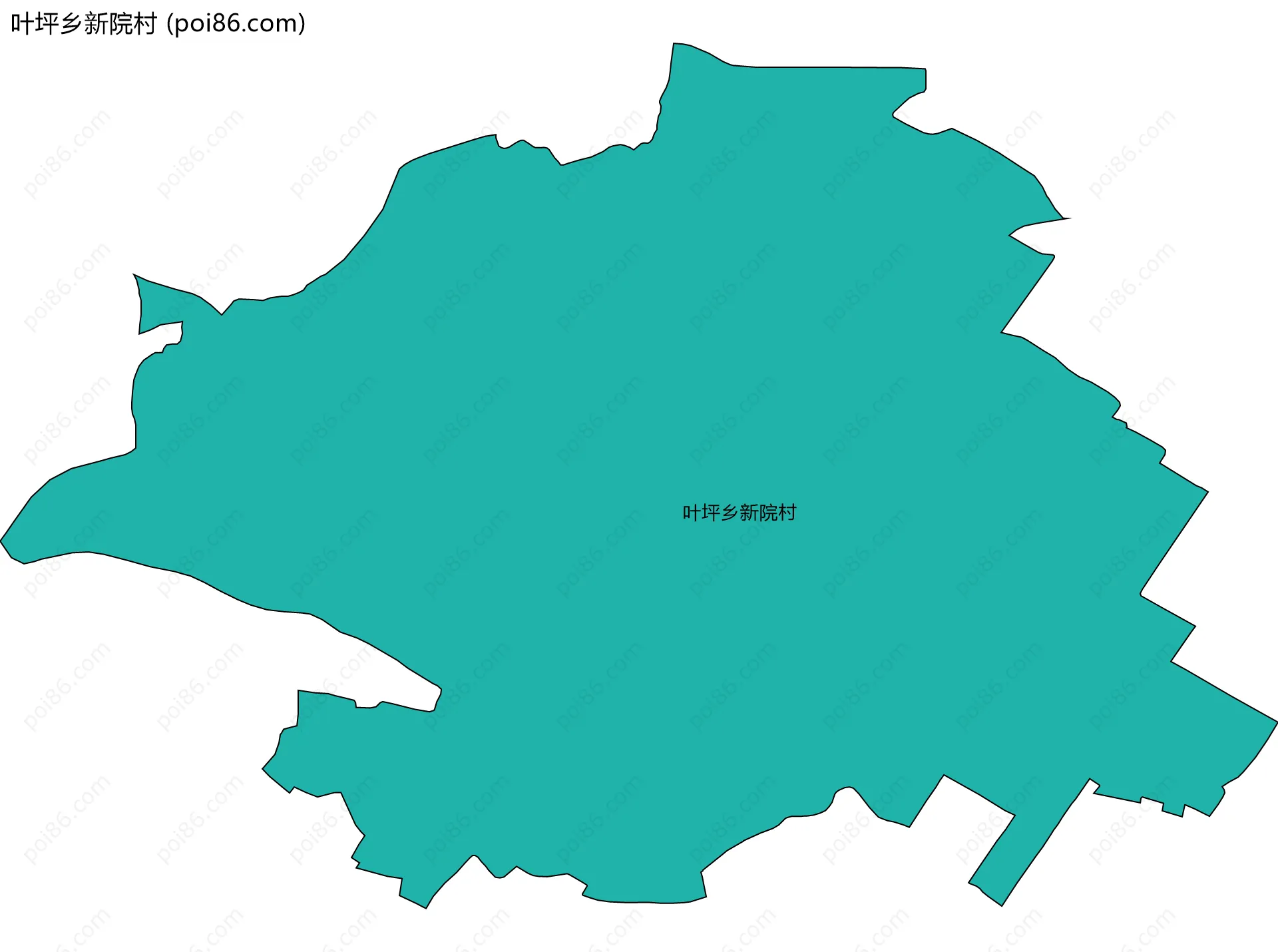 叶坪乡新院村边界地图