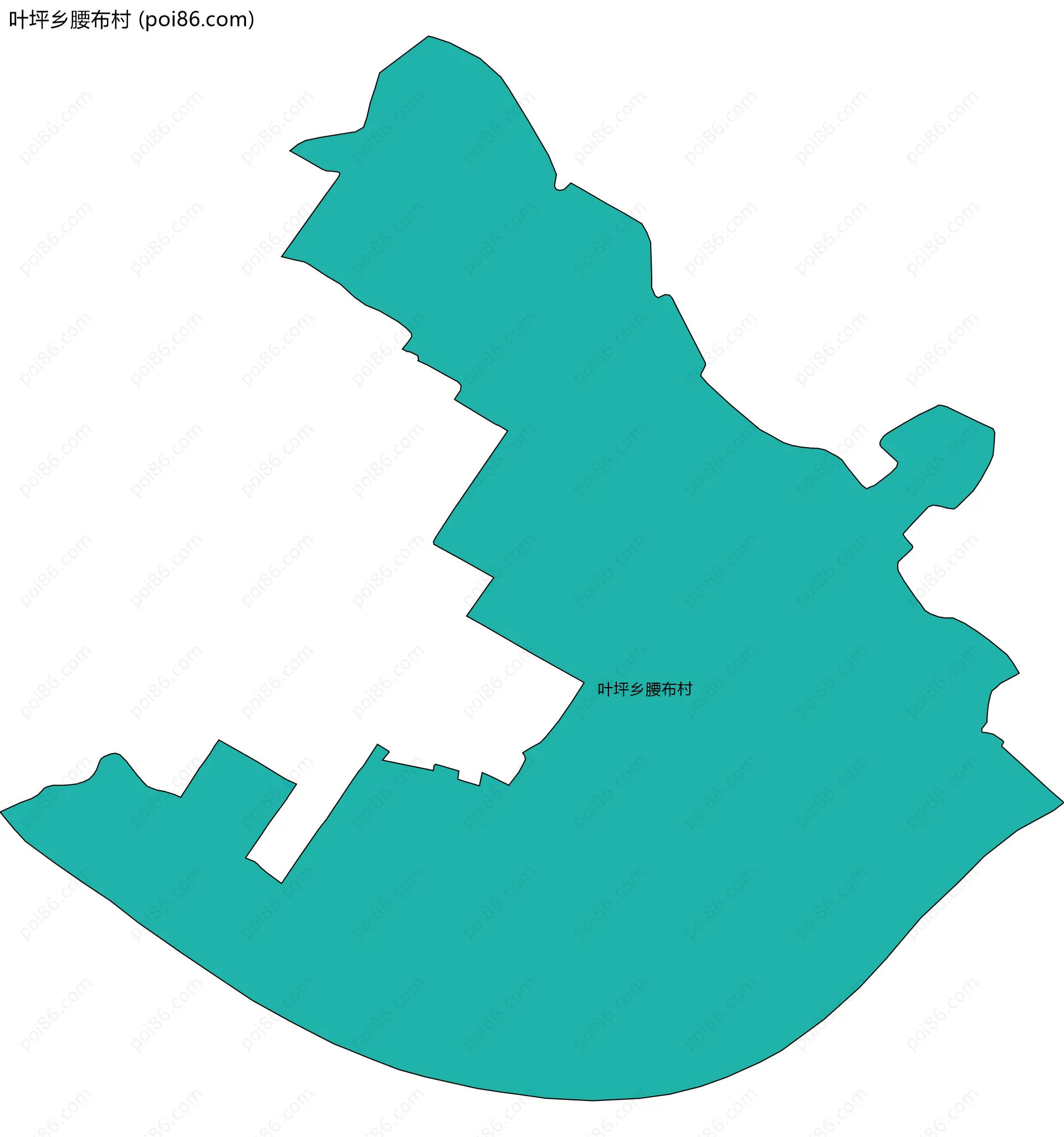 叶坪乡腰布村边界地图