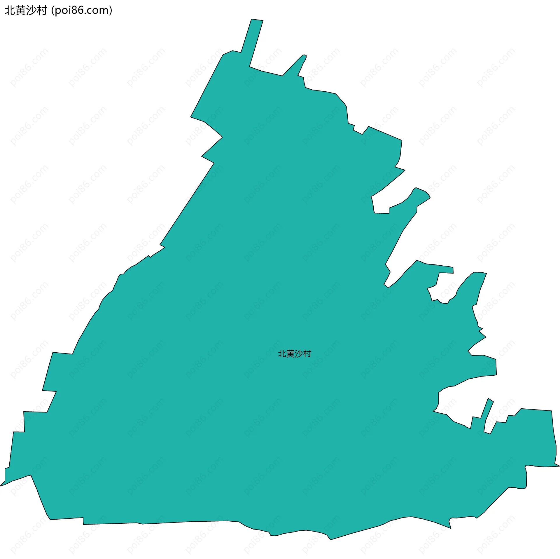 北黄沙村边界地图