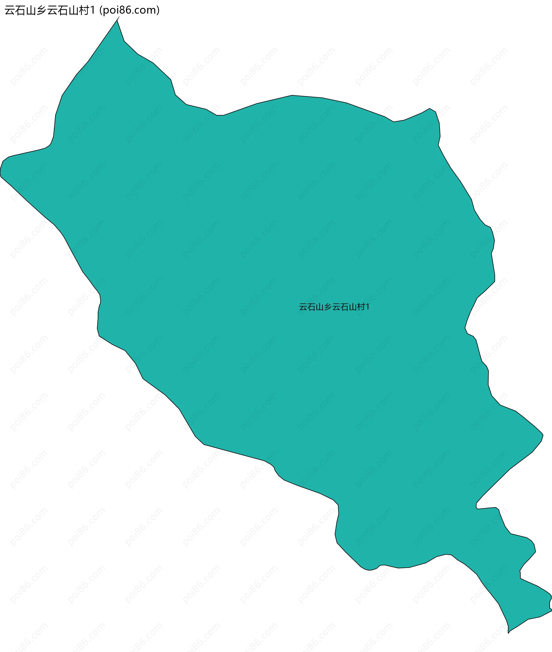 云石山乡云石山村1边界地图