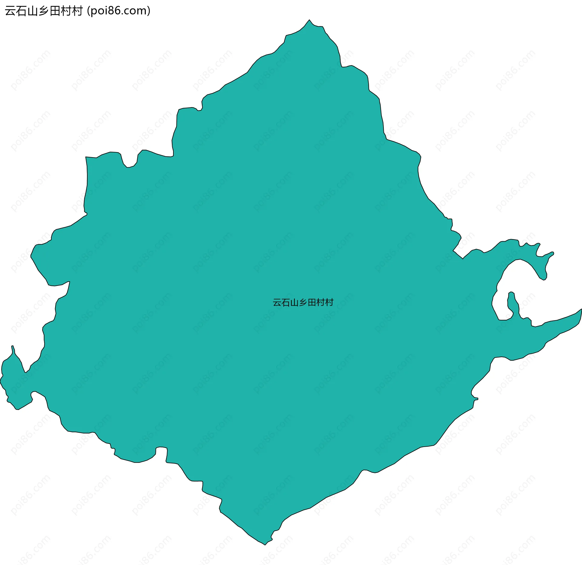 云石山乡田村村边界地图