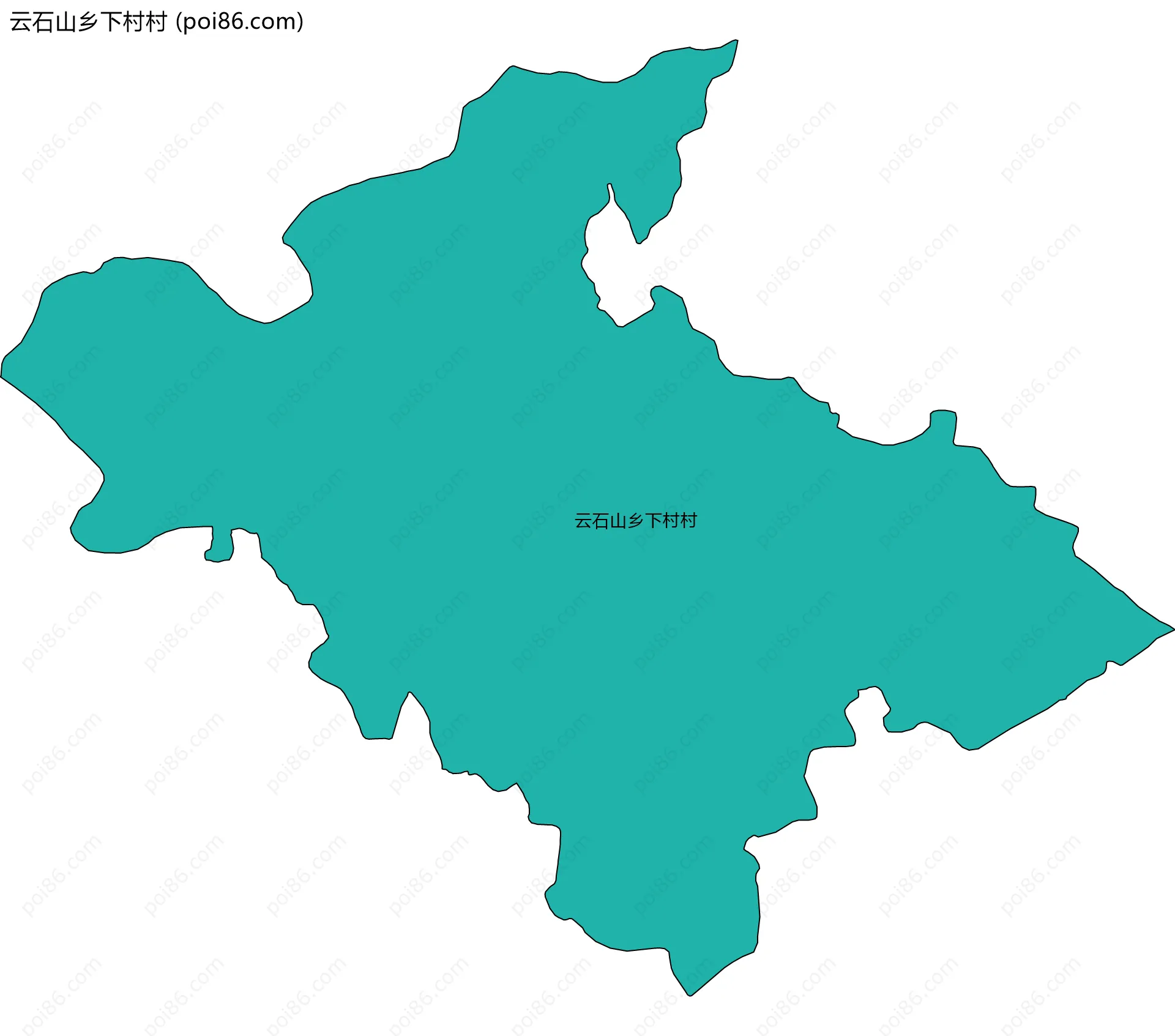 云石山乡下村村边界地图