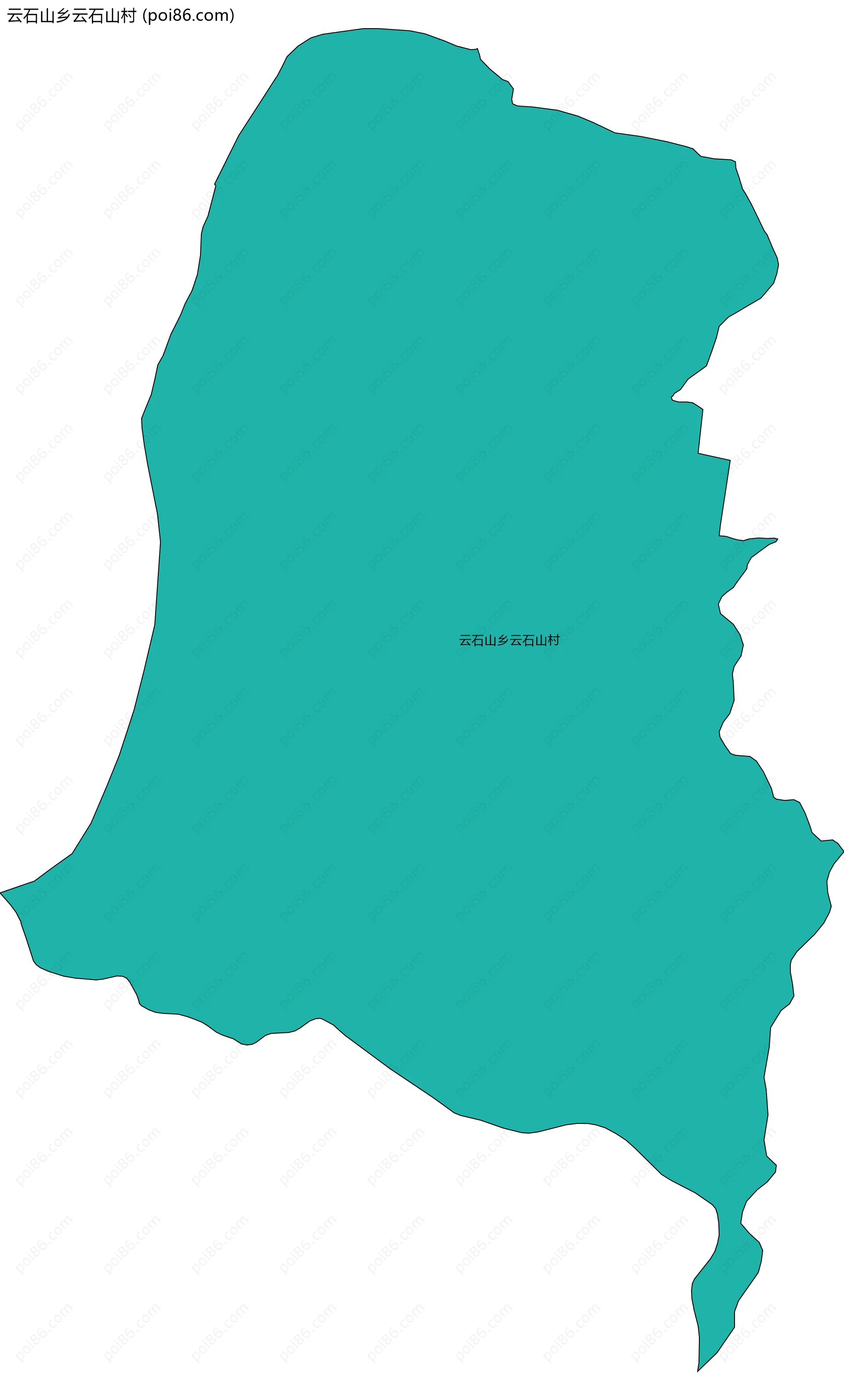 云石山乡云石山村边界地图