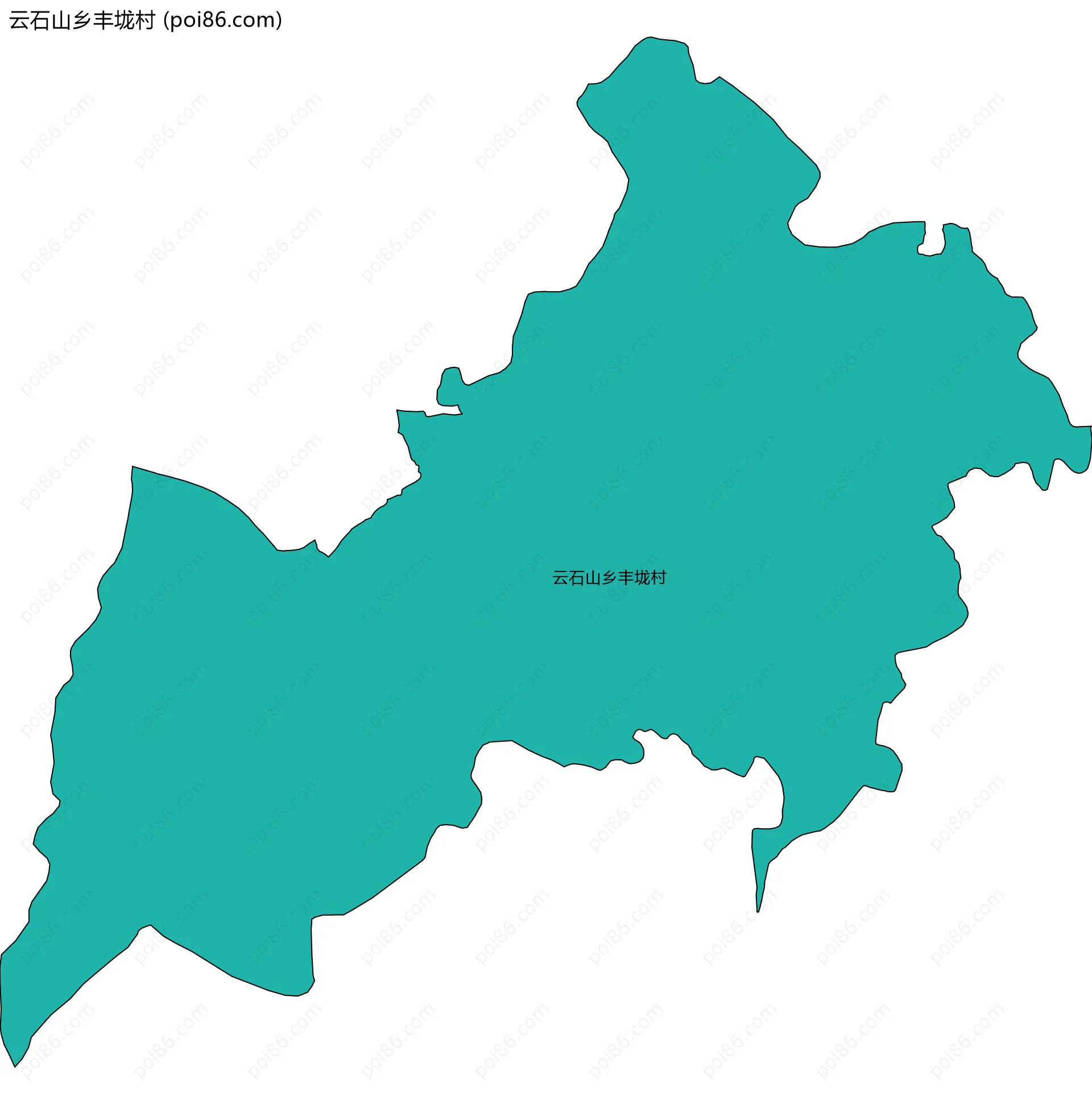 云石山乡丰垅村边界地图