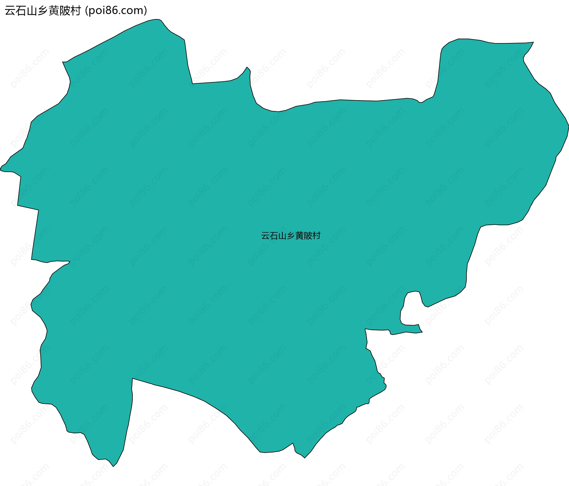 云石山乡黄陂村边界地图