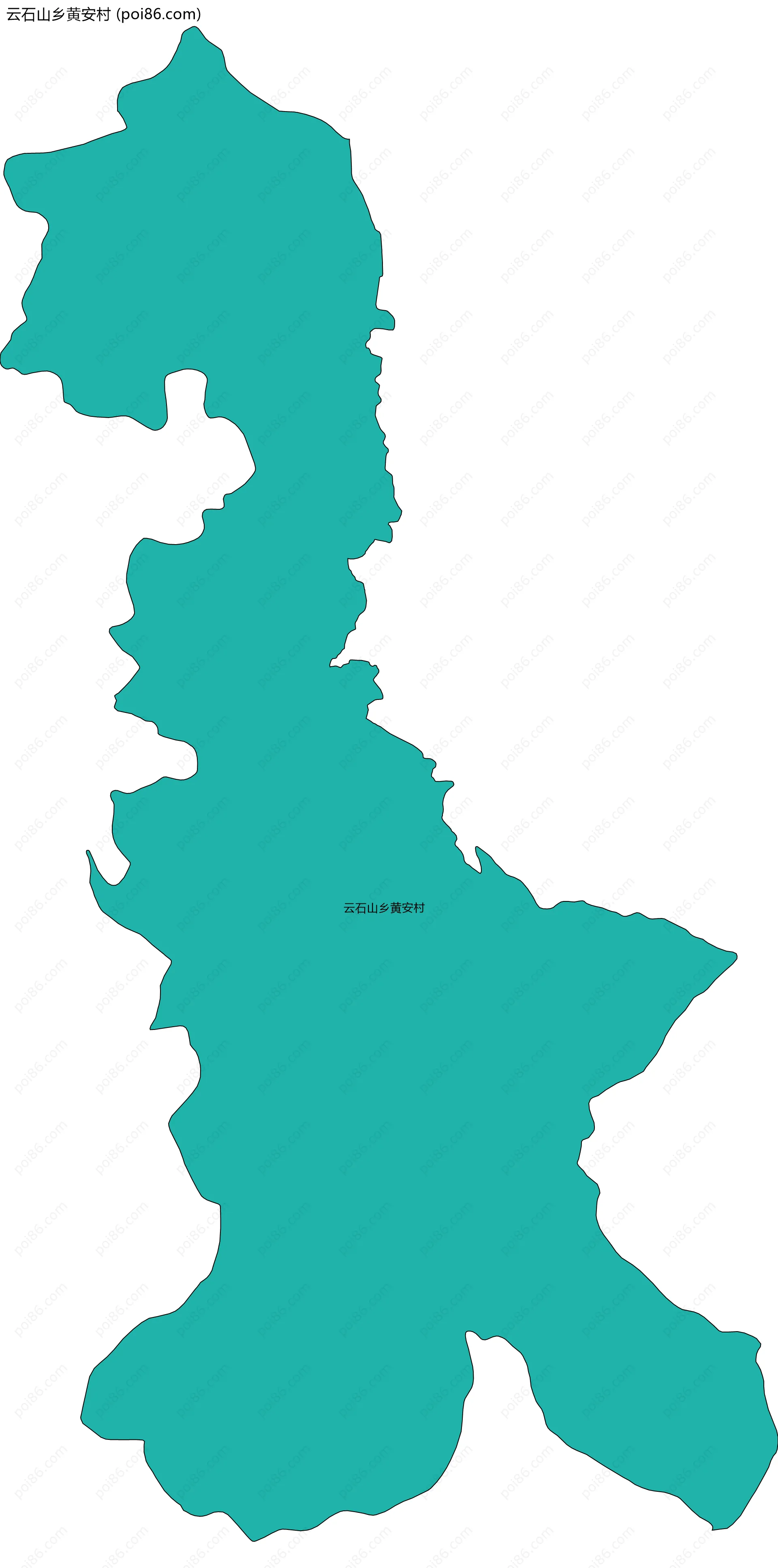 云石山乡黄安村边界地图