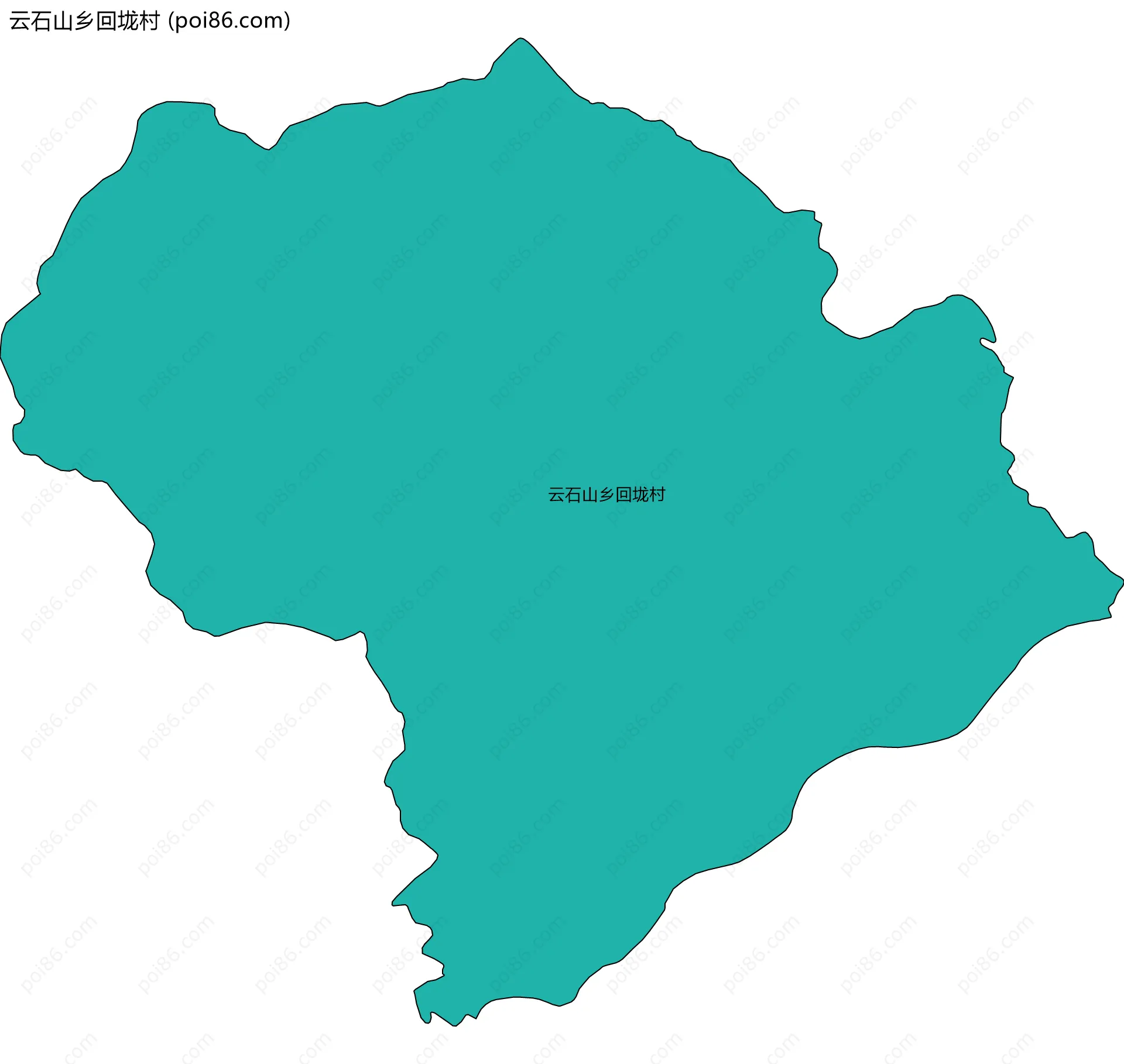 云石山乡回垅村边界地图