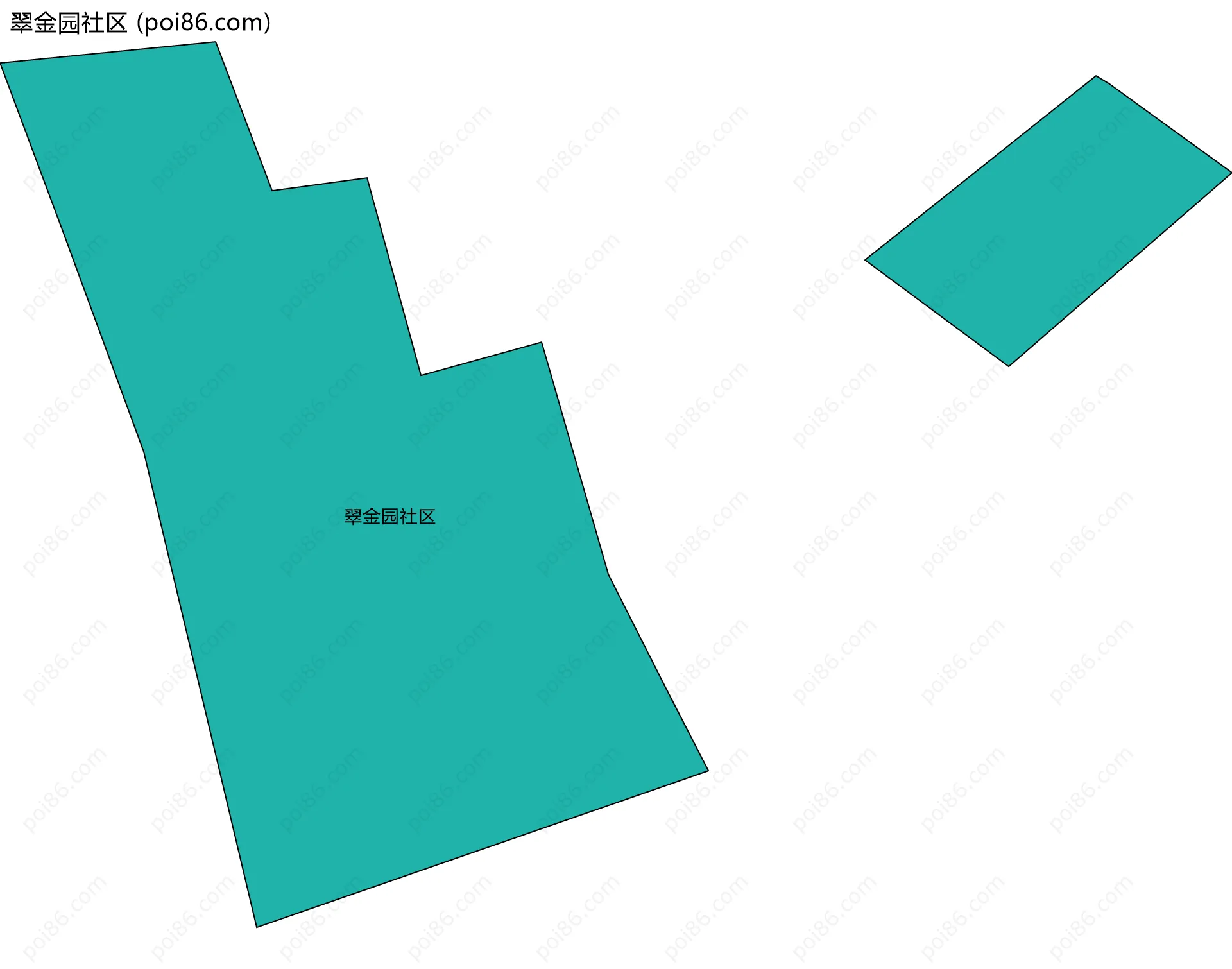 翠金园社区边界地图