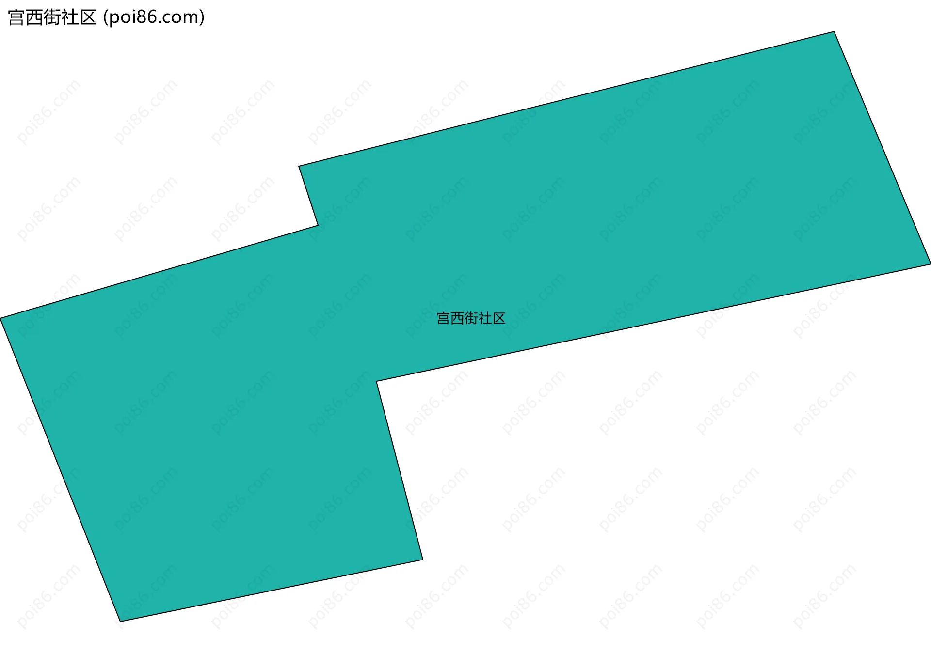 宫西街社区边界地图