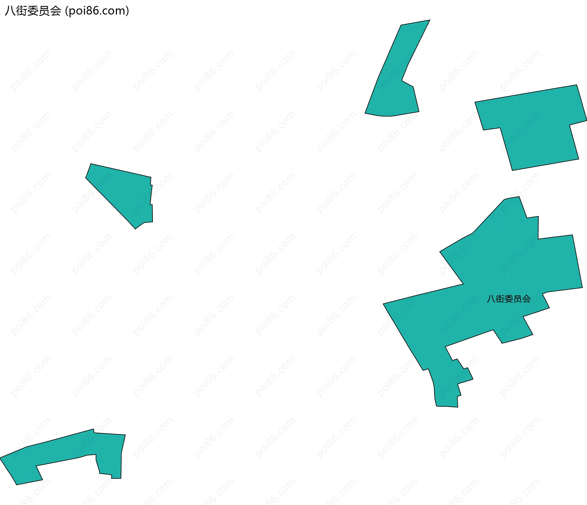 八街委员会边界地图