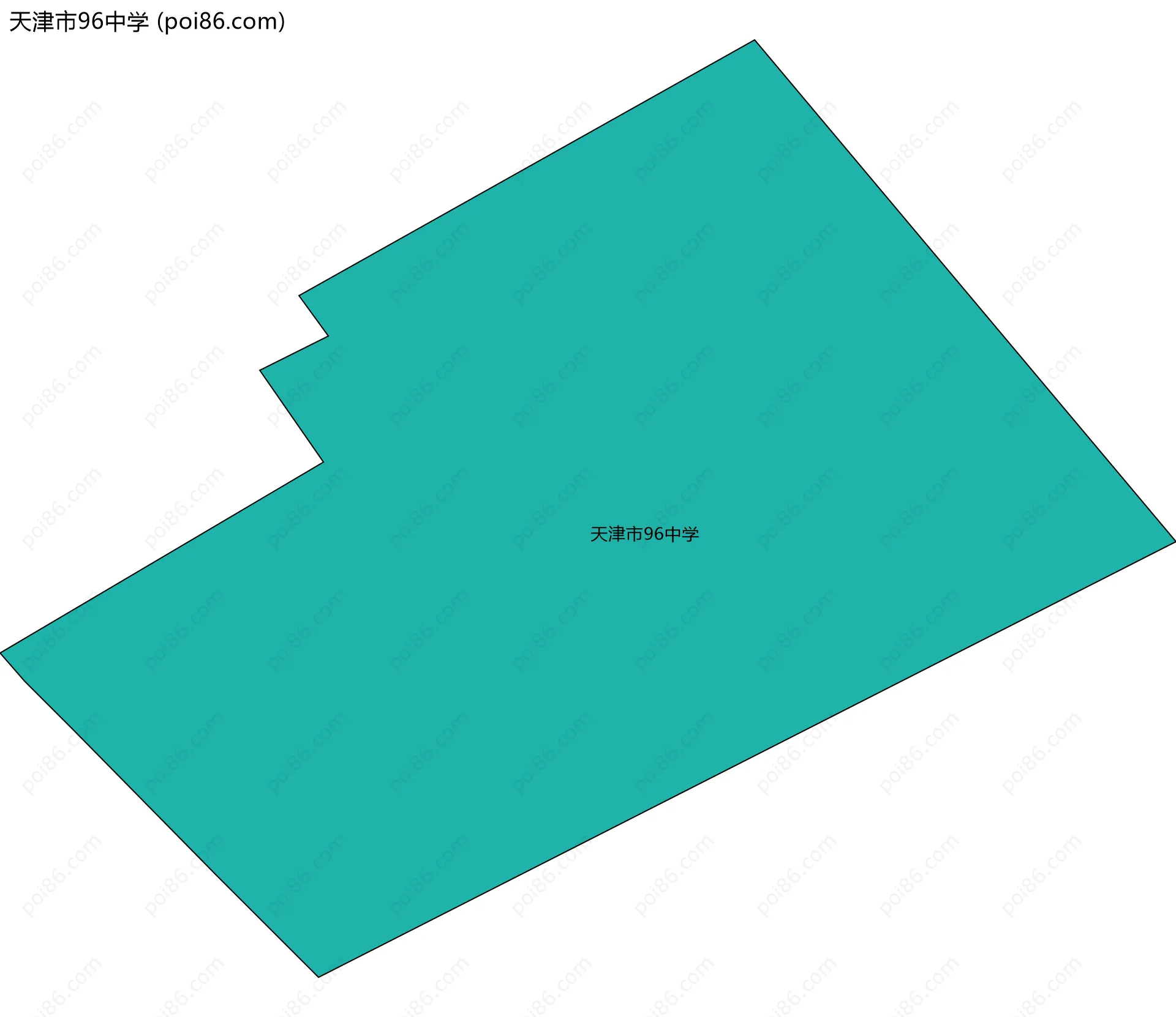 天津市96中学边界地图