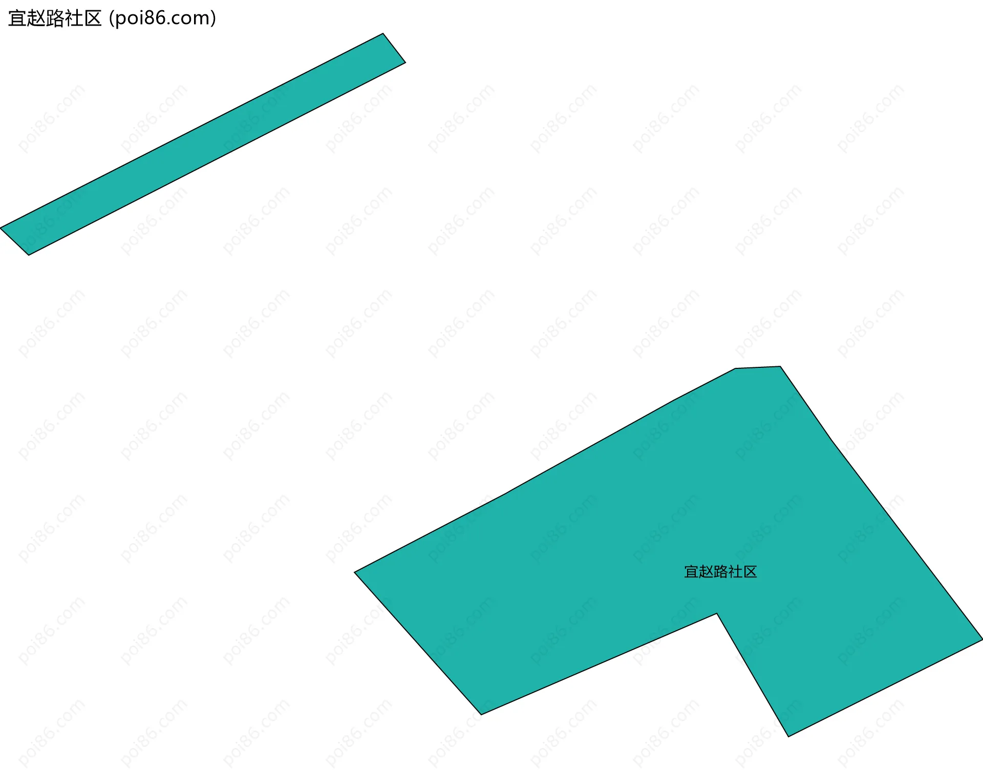 宜赵路社区边界地图