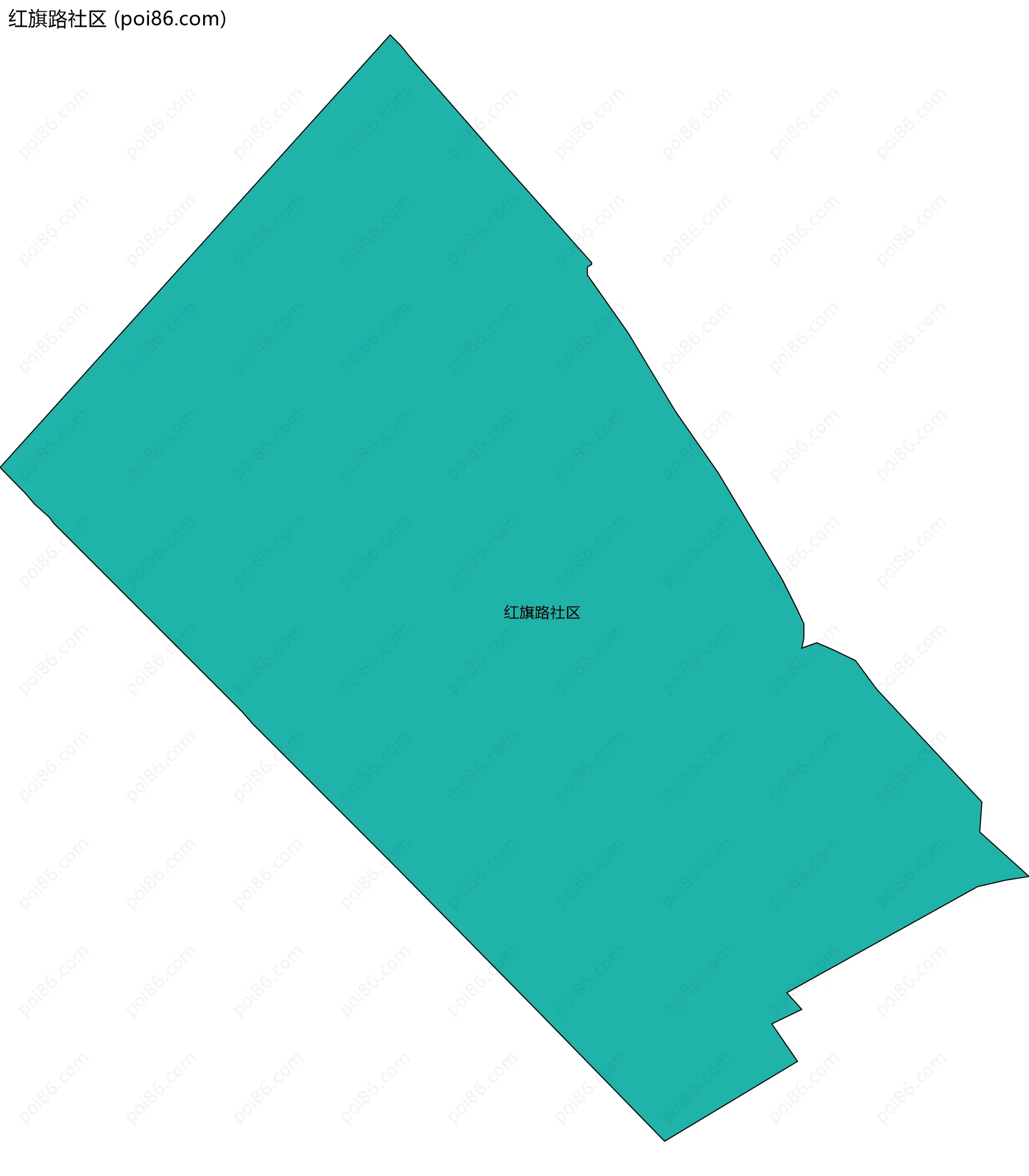 红旗路社区边界地图