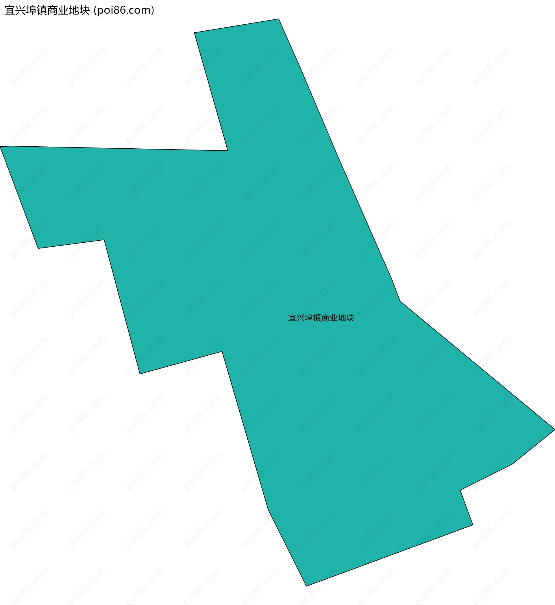 宜兴埠镇商业地块边界地图