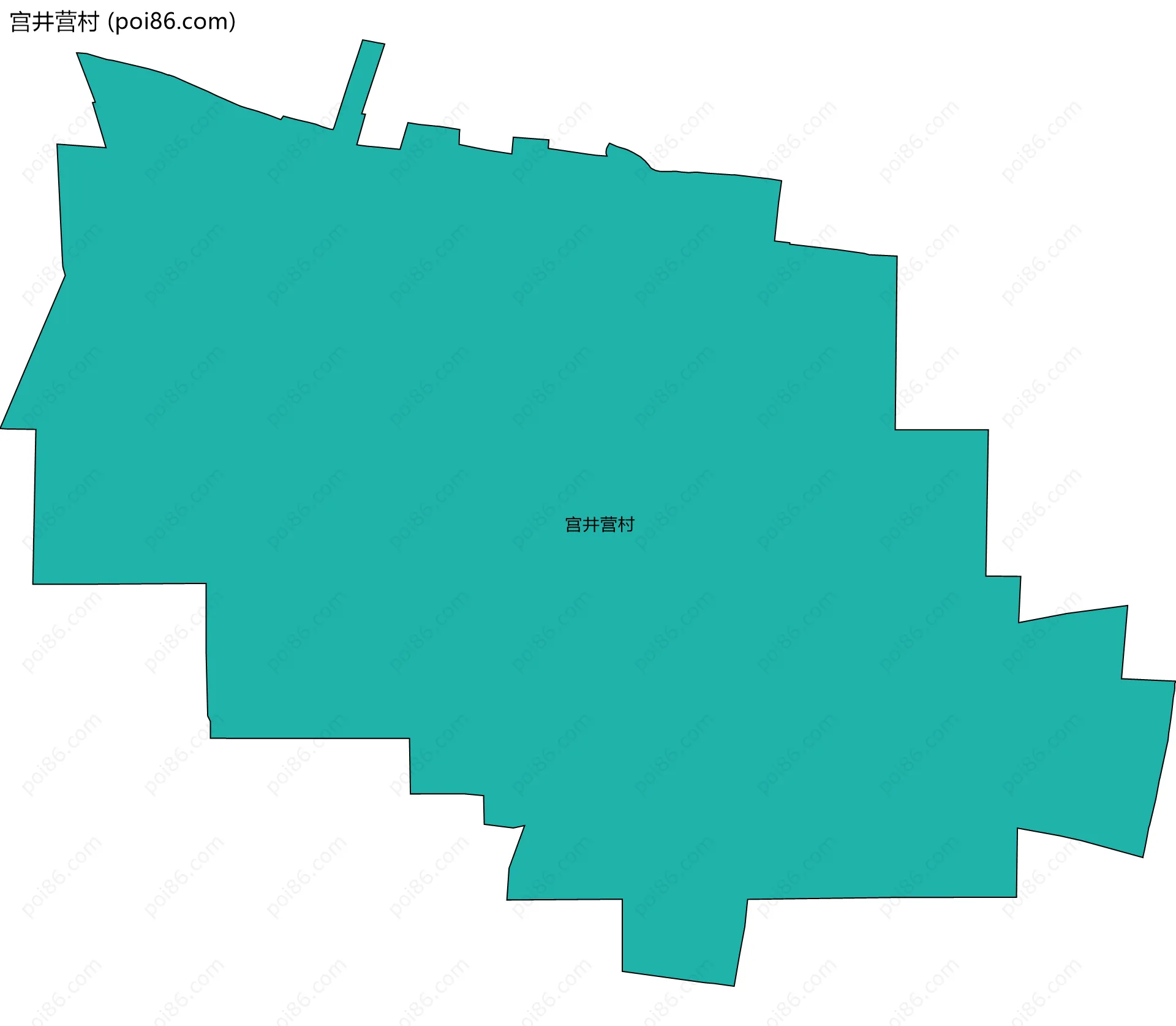 宫井营村边界地图