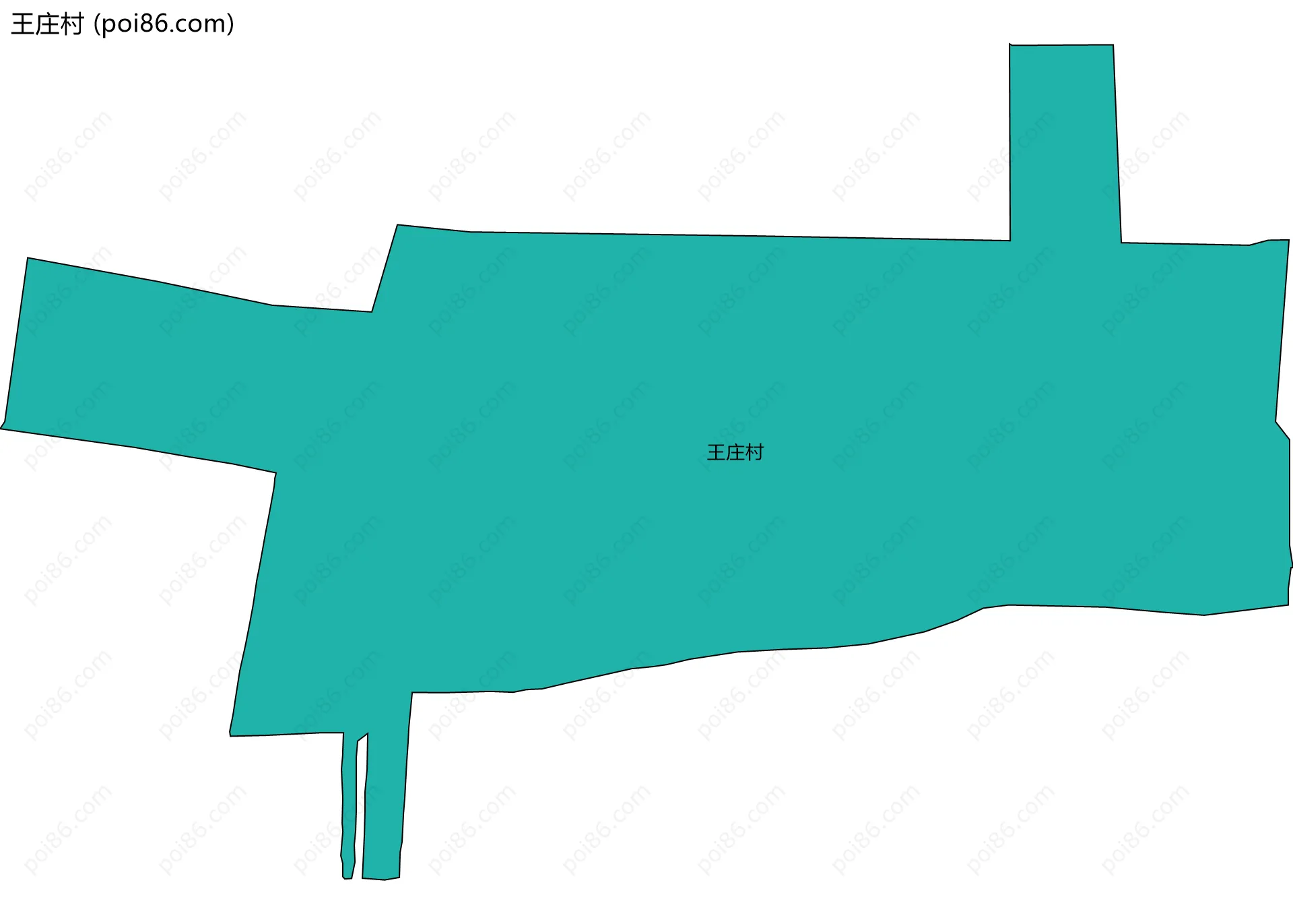 王庄村边界地图