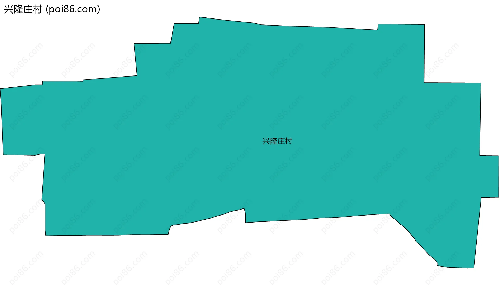 兴隆庄村边界地图