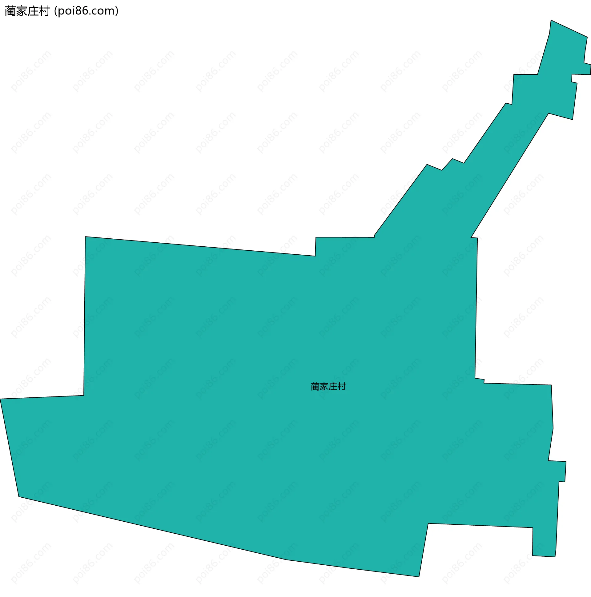 蔺家庄村边界地图