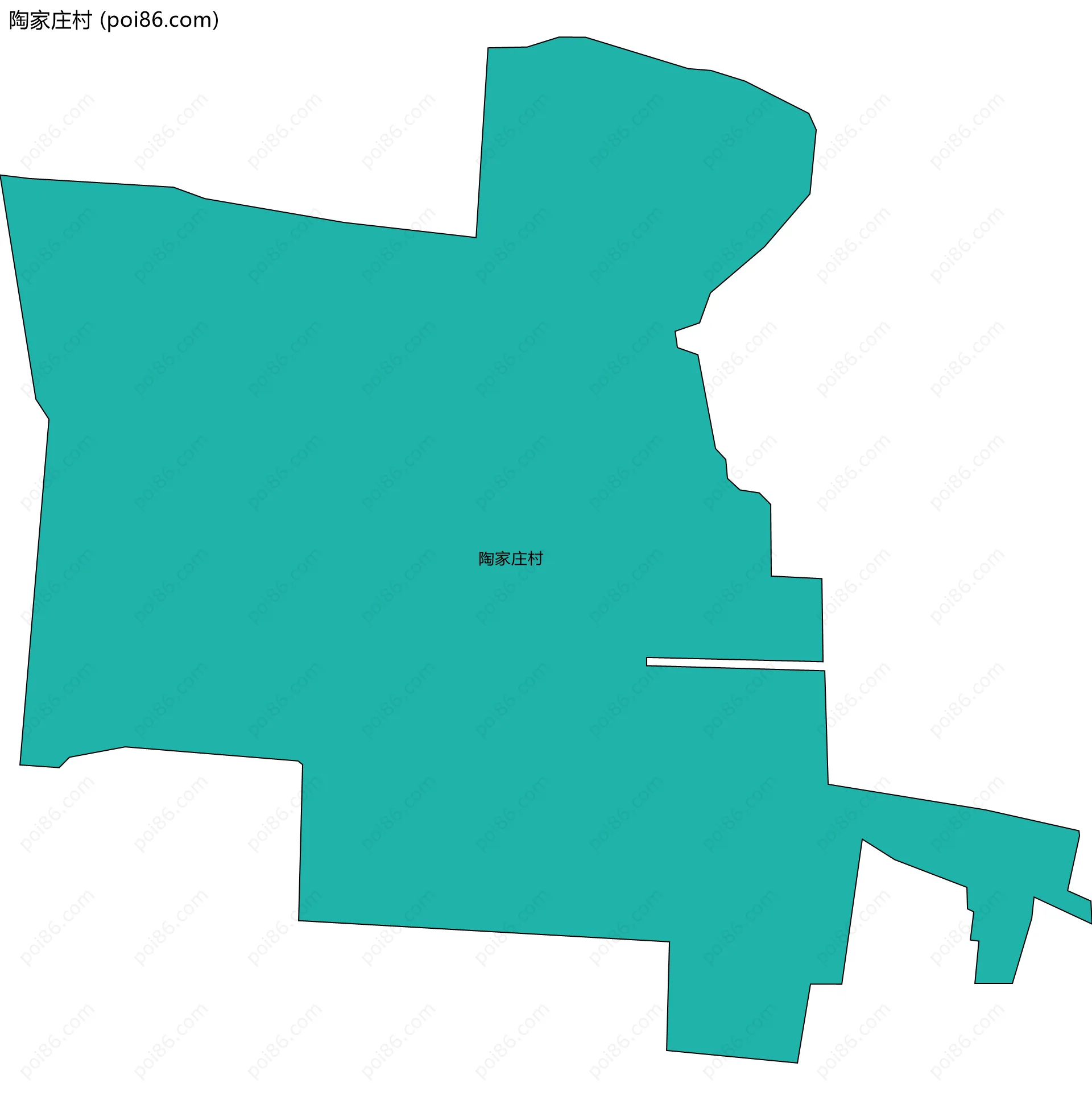 陶家庄村边界地图