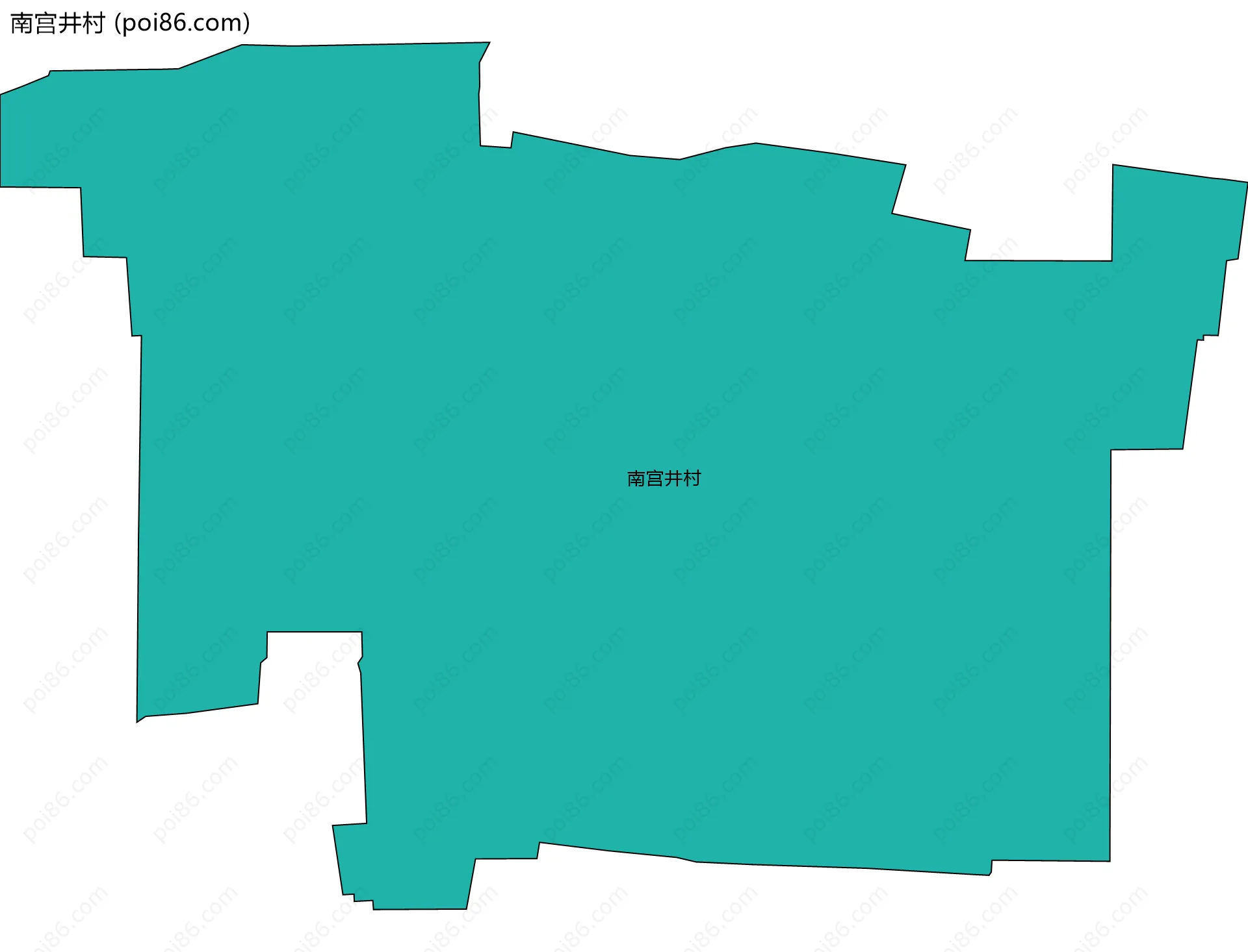 南宫井村边界地图