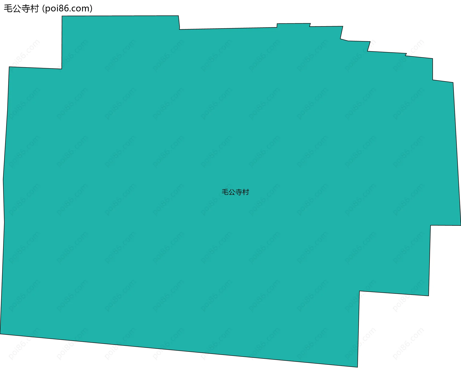 毛公寺村边界地图