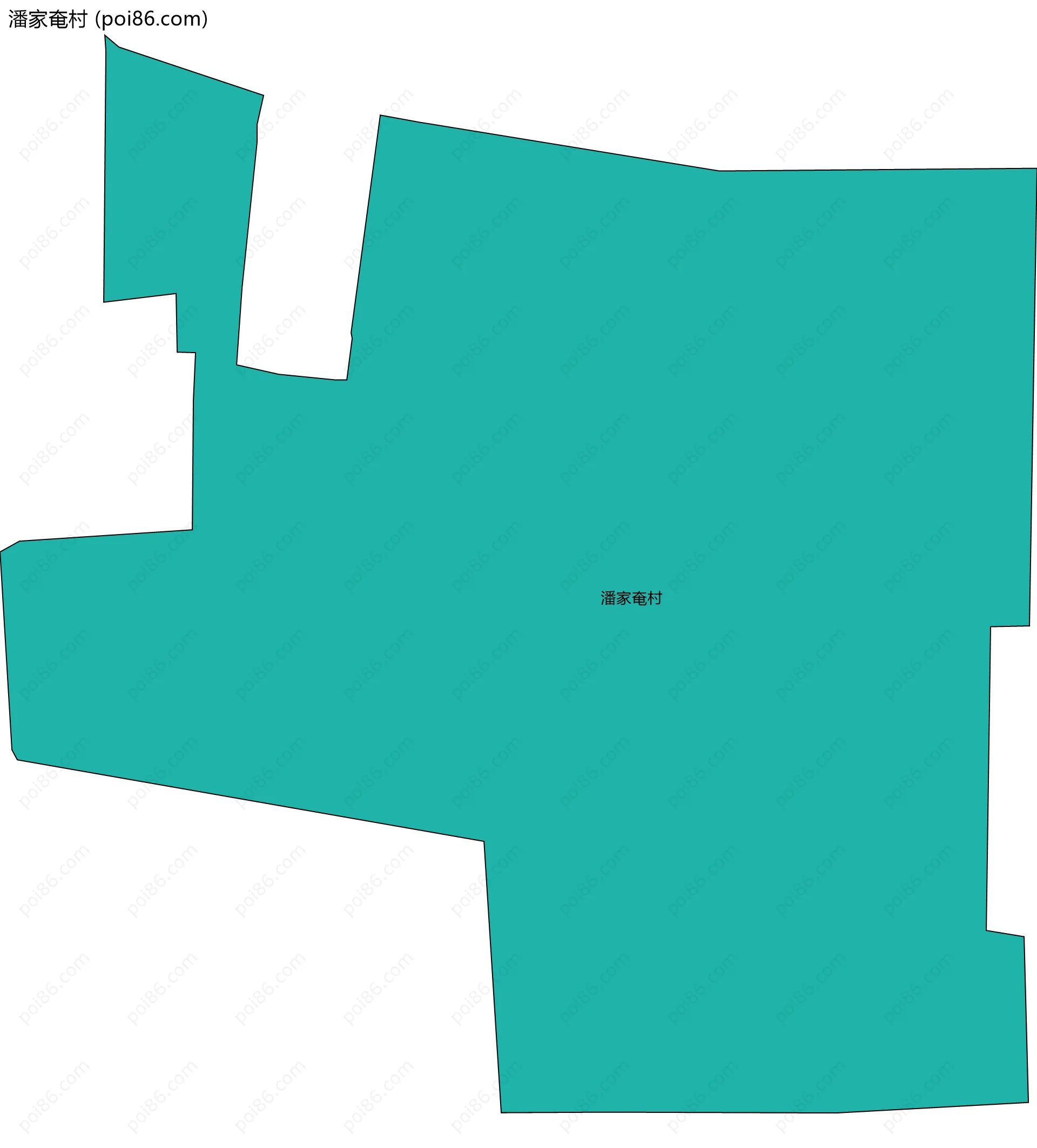 潘家奄村边界地图